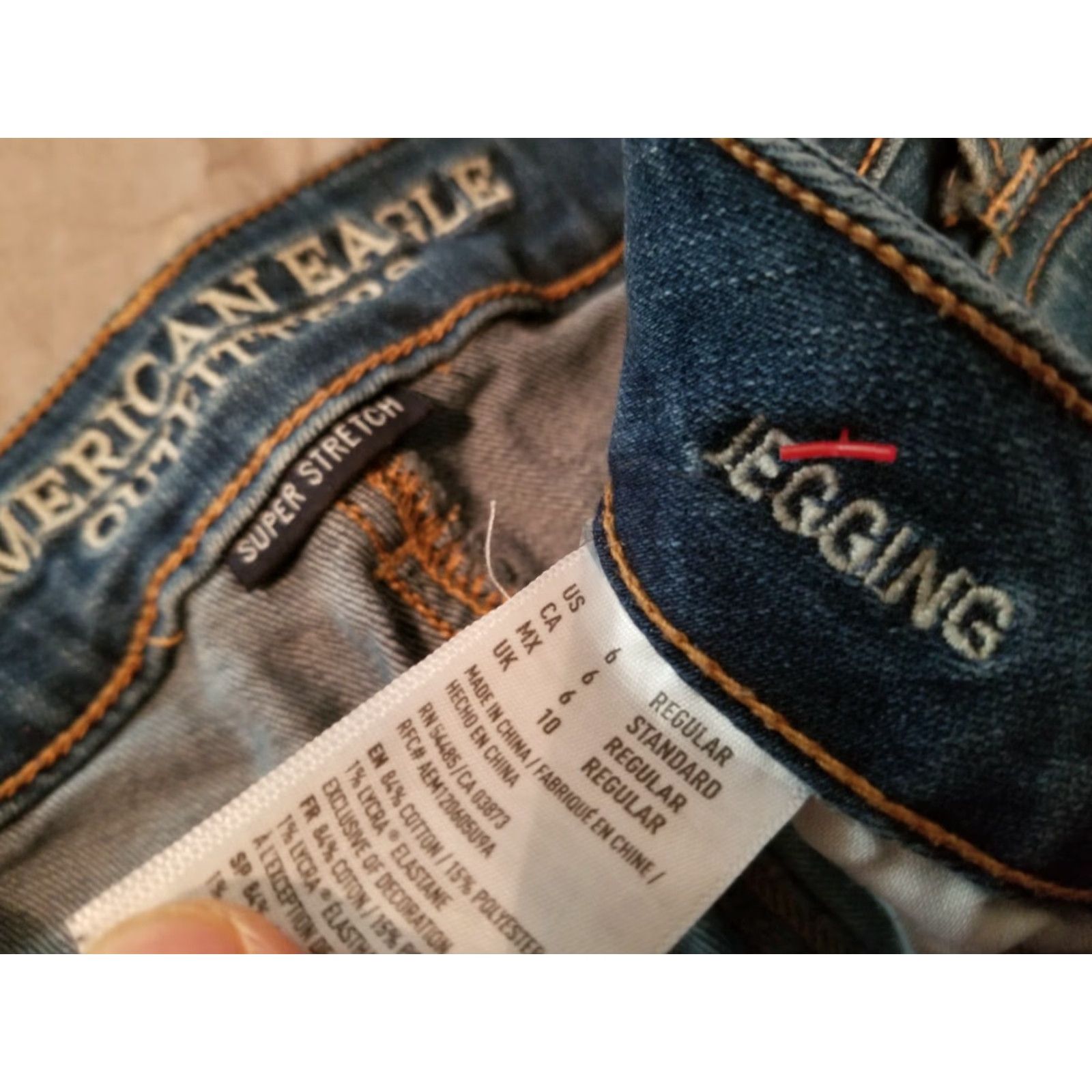American Eagle Outfitters Womens American Eagle Outfitters Jeans Jegging Denim Blue 6 Jeans Regular XS? Size 28" / US 6 / IT 42 - 6 Thumbnail