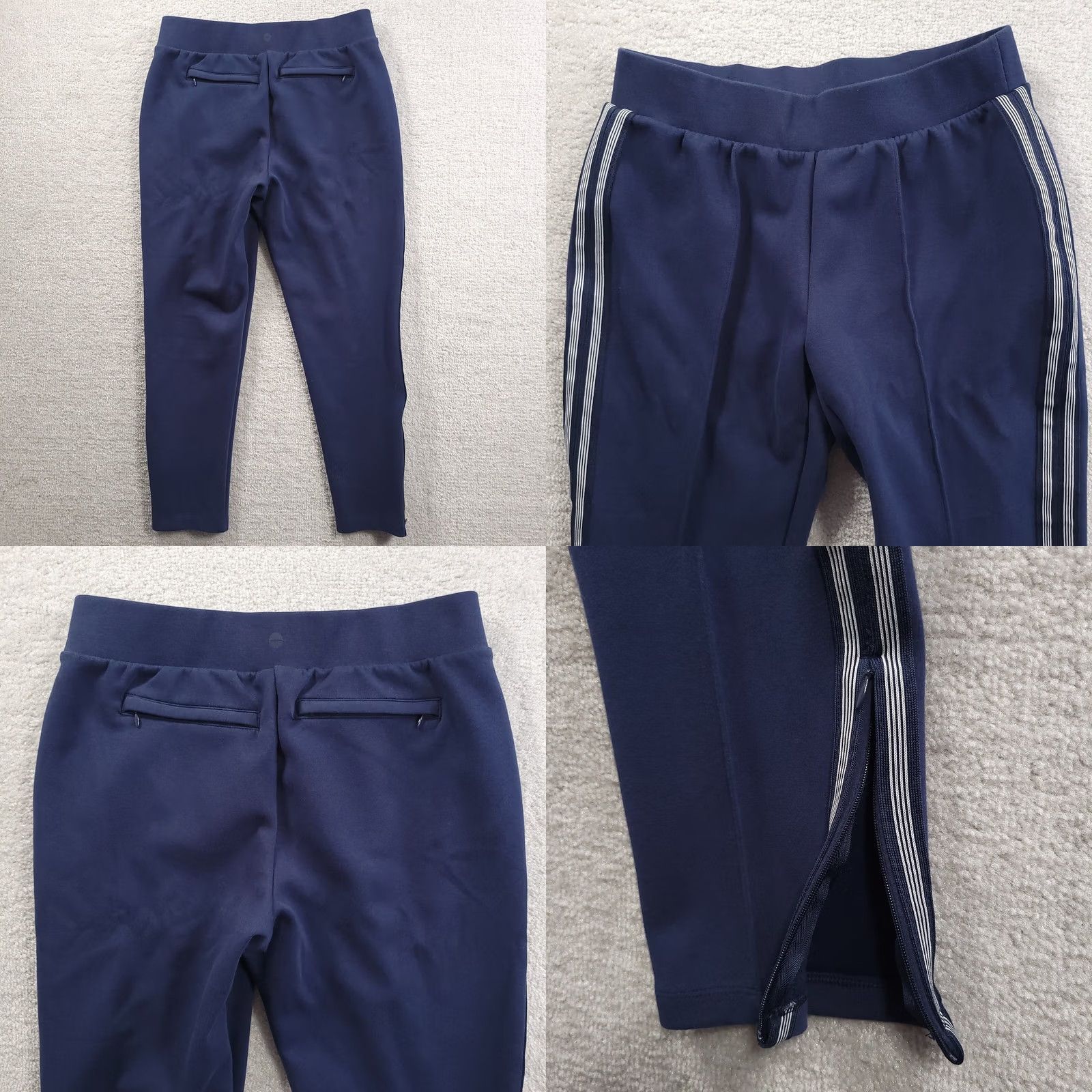 Avia Avia Womens Travel Pants Blue Striped Zip Pockets Small Ankle Tapered Leg Barred Back Zip Size 28" / US 6 / IT 42 - 8 Thumbnail