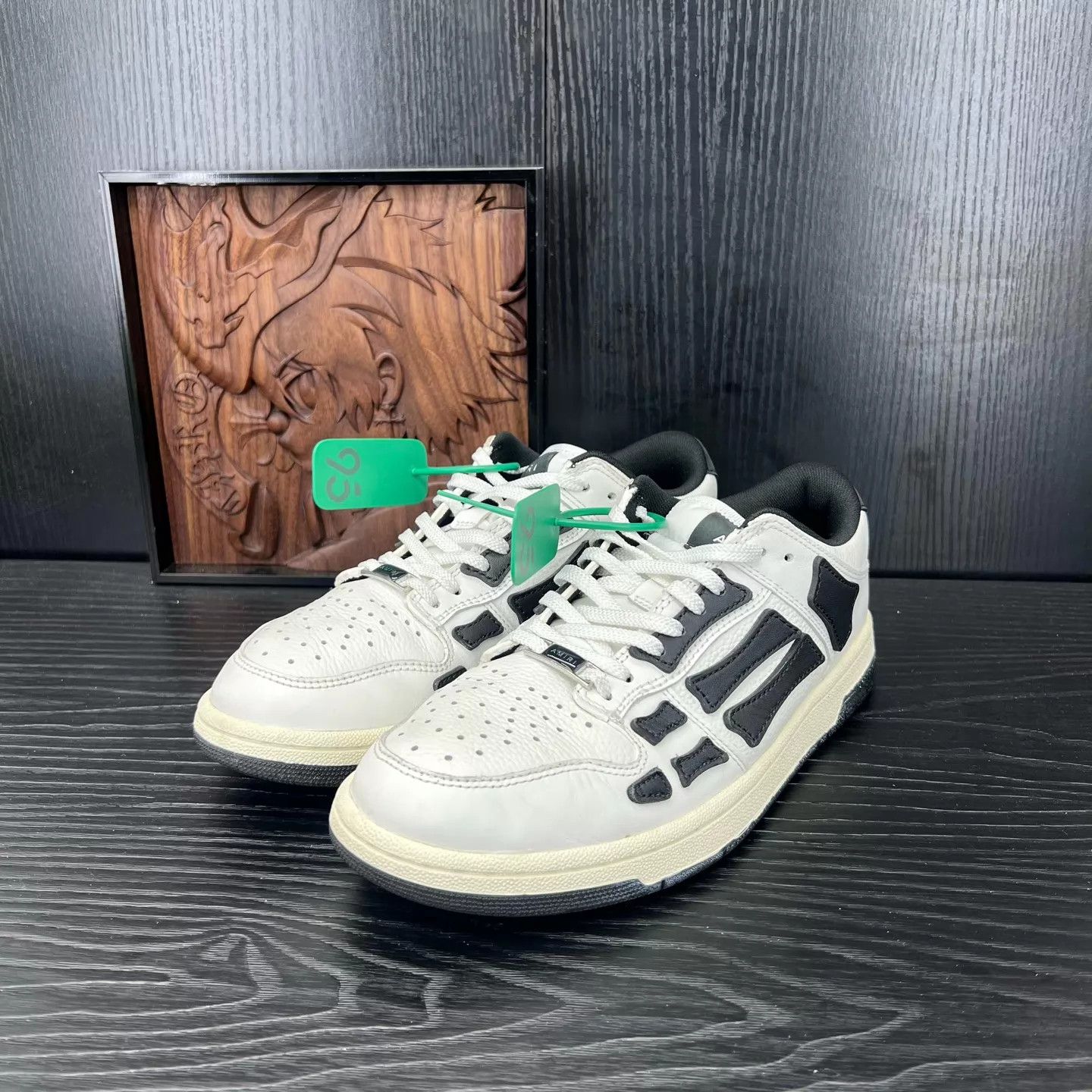 Amiri AMIRI Skel-Top Black & White Sneakers Size US 8.5 / IT 38.5 - 1 Thumbnail