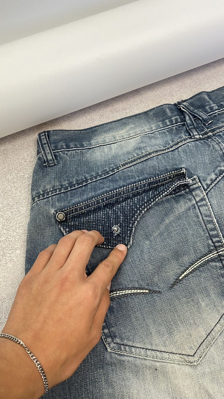 Other Jeans Dirty Pants faded crashed y2k distressed Size US 38 / EU 54 - 14 Thumbnail