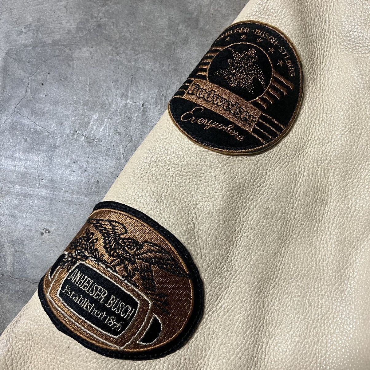 Budweiser × Vintage Vintage 90’s Budweiser Anheuser Busch Leather Jacket Size US L / EU 52-54 / 3 - 10 Thumbnail