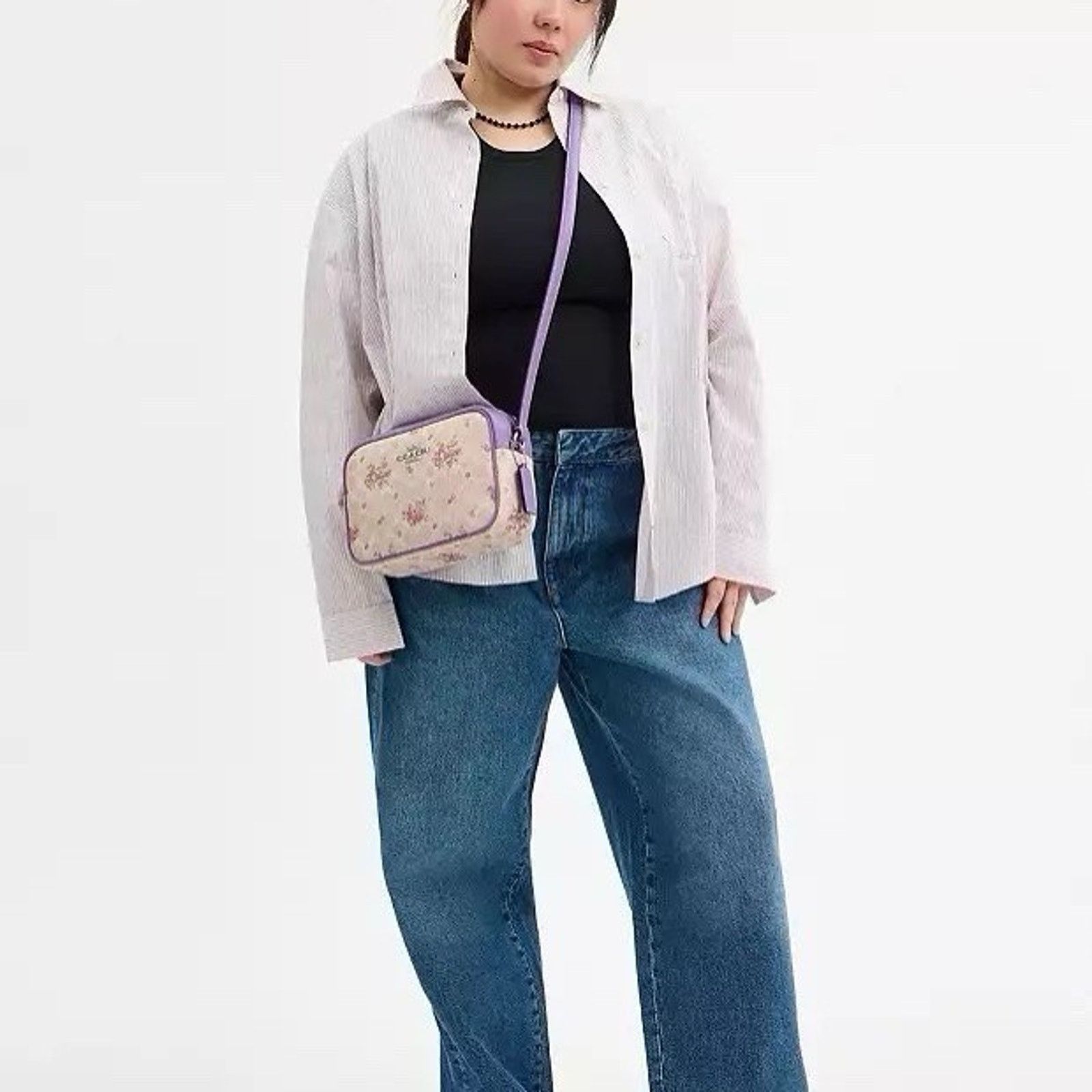 Coach NWT Coach CAT03 Floral Jamie Camera Bag Crossbody Sand Size ONE SIZE - 8 Thumbnail