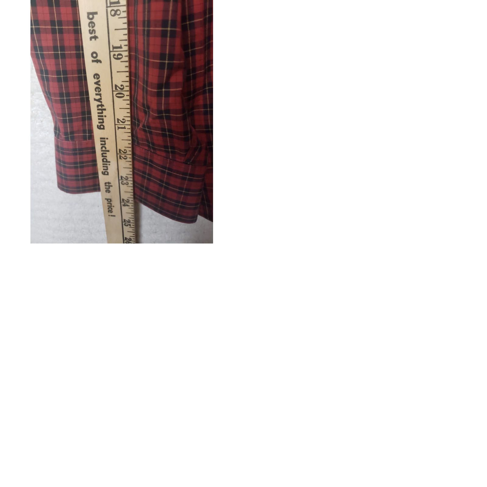 Vintage LL Bean Shirt Mens L/S Button-Up Plaid Red Black Yellow Wrinkle Resistant M-Regular Vintage No Size US M / EU 48-50 / 2 - 9 Thumbnail