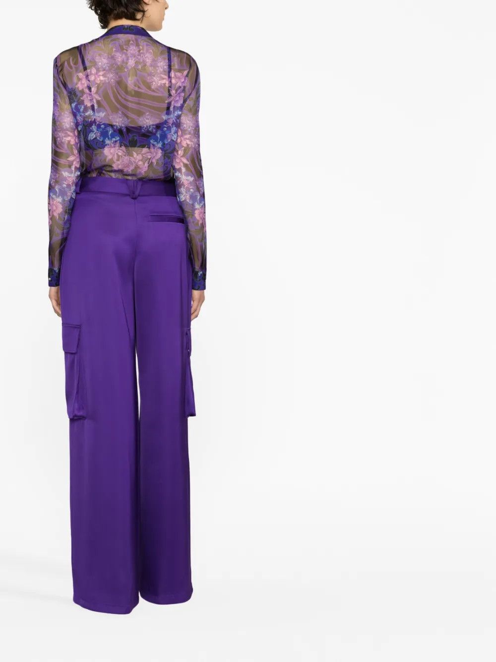 Versace o1y0226 Cargo Pant in Purple Size 28" / US 6 / IT 42 - 4 Thumbnail