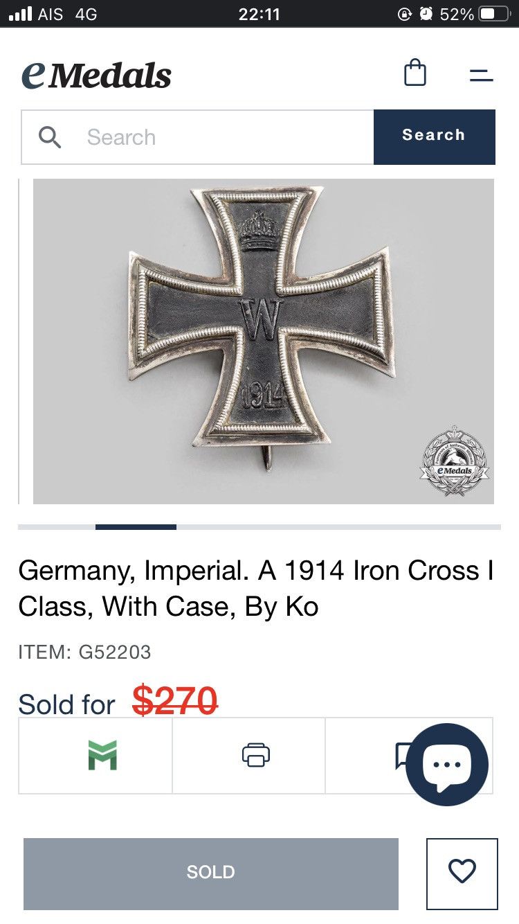 Vintage Rare Vintage WWI Military Germany Size 42R - 7 Thumbnail