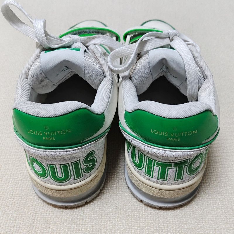 Louis Vuitton Louis Vuitton Green and White Trainer Sneakers Size US 8 / IT 38 - 3 Thumbnail
