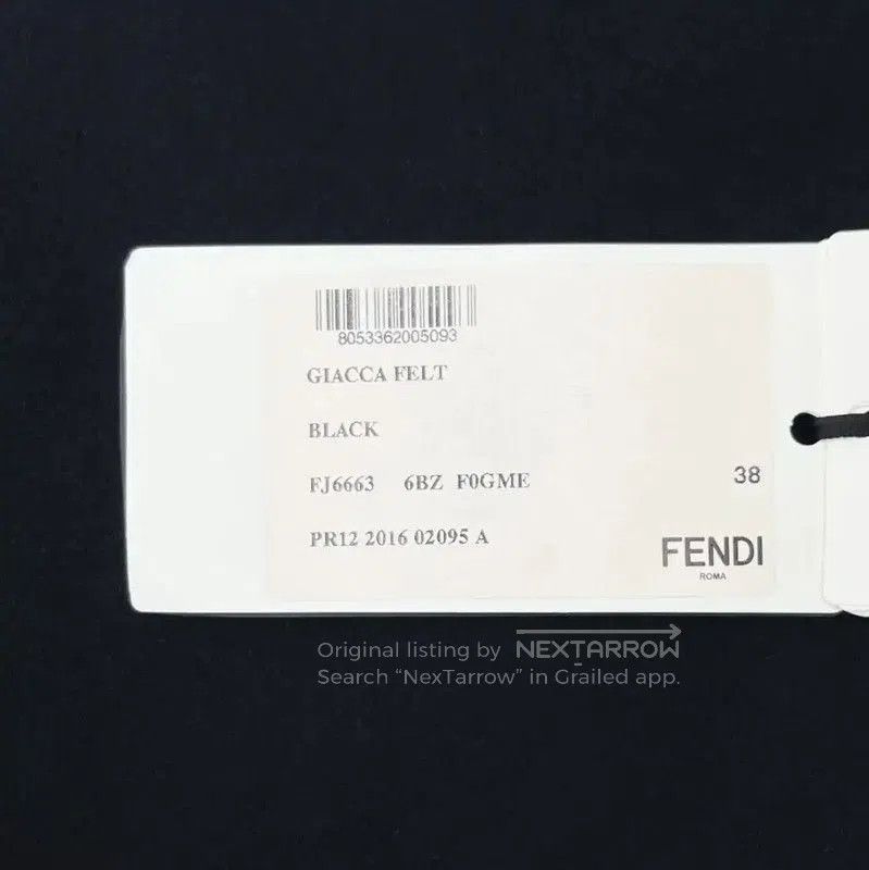 Fendi Fendi Black Wool Blend Short Coat for Men . Size US M / EU 48-50 / 2 - 6 Thumbnail
