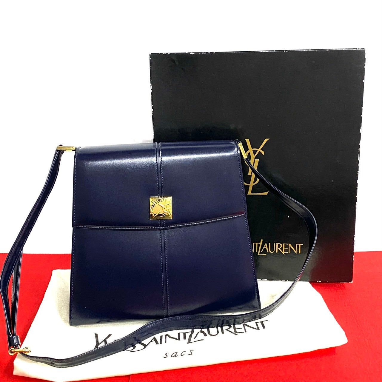 Yves Saint Laurent Yves Saint Laurent Shoulder Bag Blue Leather Size ONE SIZE - 1 Thumbnail