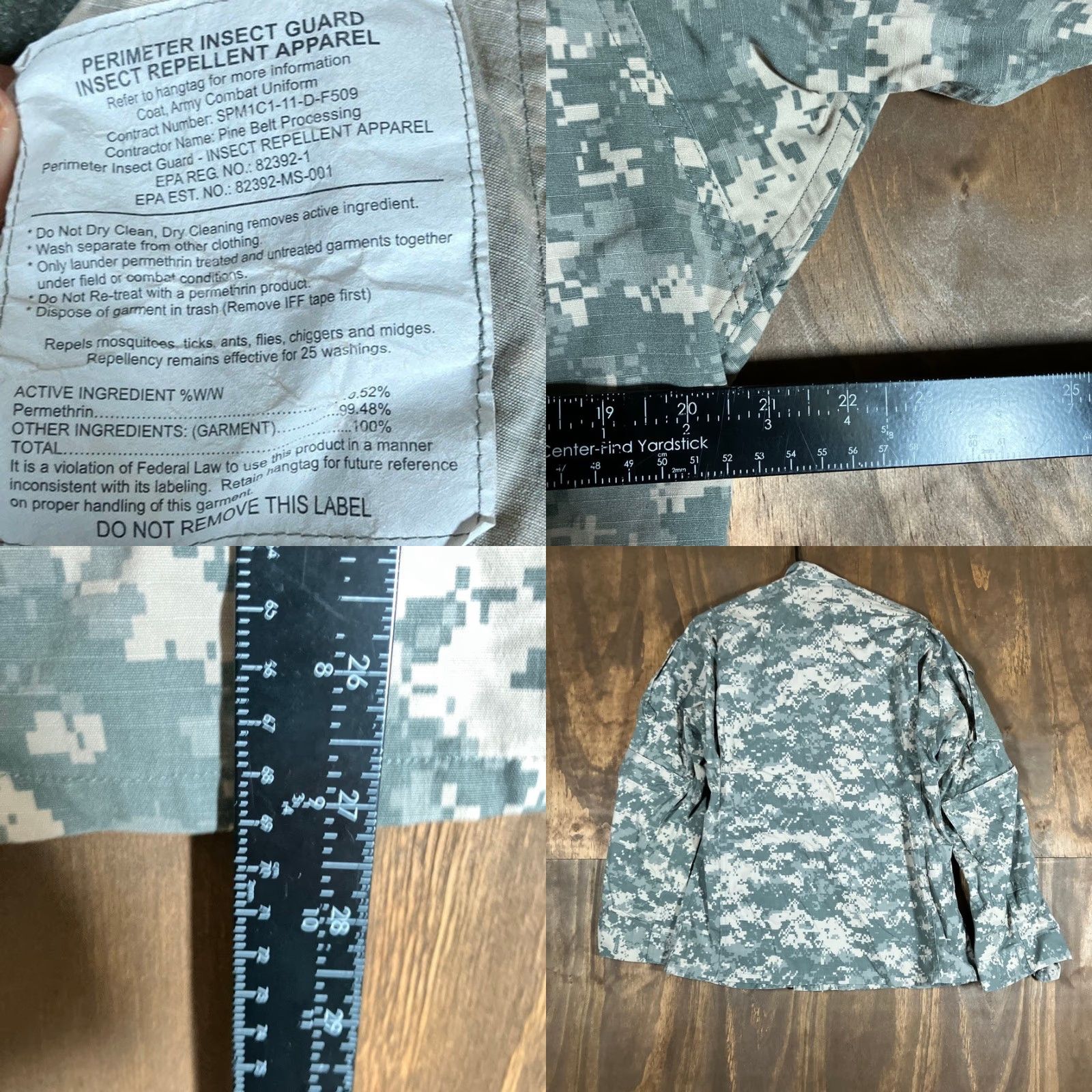 Vintage VINTAGE Army Combat Mens Coat ACU Green Camouflage UCP Uniform Digicam Small Regular Jacket Mens Size US S / EU 44-46 / 1 - 8 Thumbnail