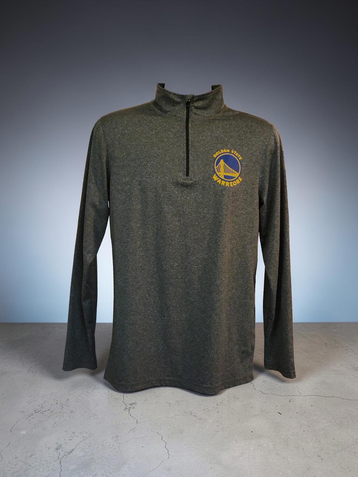 NBA Official Golden State Warriors Gray Quarter Zip Long Sleeve Size ONE SIZE - 2 Thumbnail