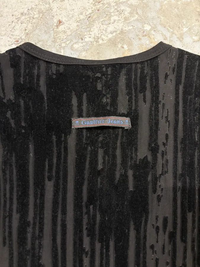 Jean Paul Gaultier AW1998 Jean Paul Gaultier Blood Drip Black Velvet Maxi Dress Size S / US 4 / IT 40 - 6 Thumbnail