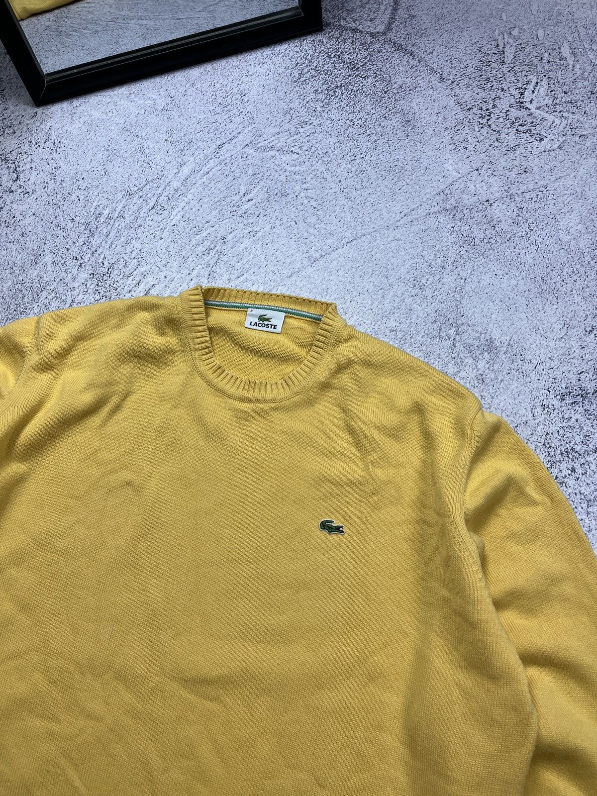 Lacoste × Vintage Lacoste Vintage Sweater Knit Casual Yellow 90s Hype Rare Size US XL / EU 56 / 4 - 5 Thumbnail