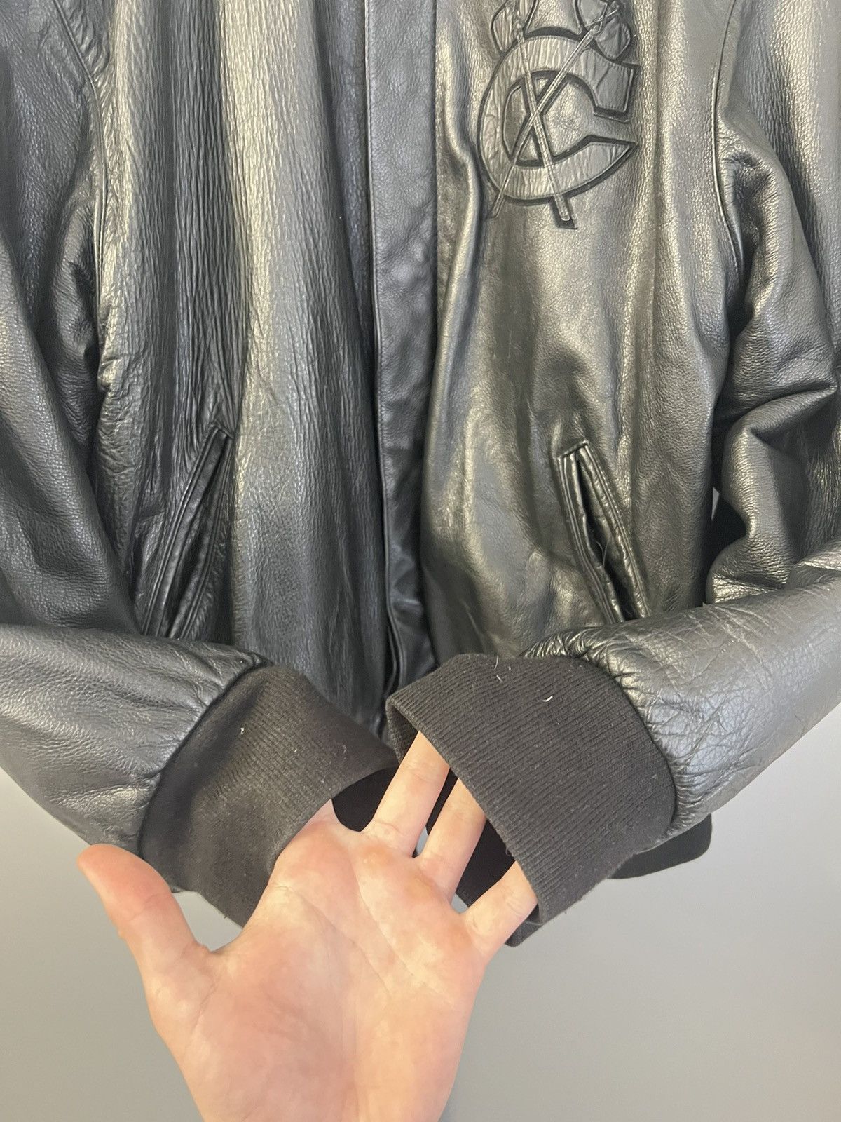 Jeff Hamilton Jeff Hamiltone Vintage Leather Chicago Blackhawks 🇺🇸 Size US L / EU 52-54 / 3 - 8 Thumbnail
