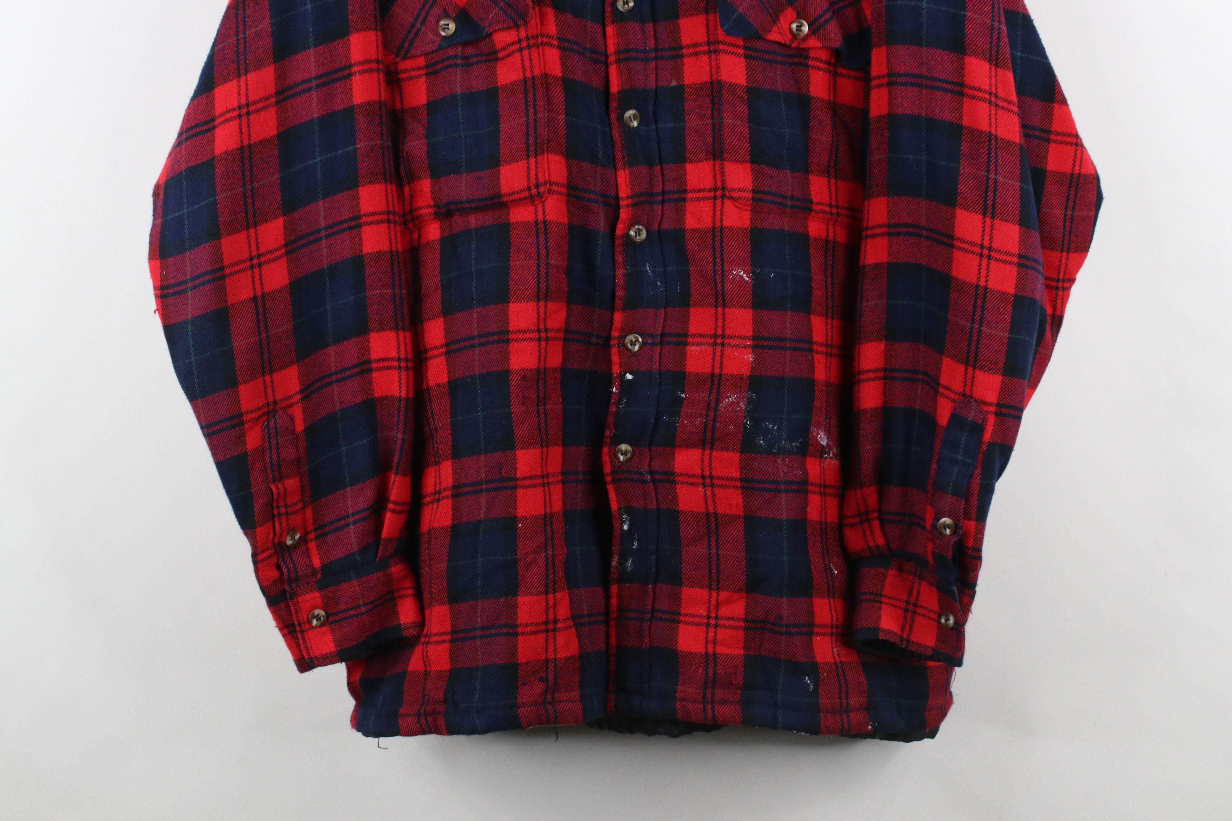 Vintage Vintage 90s Streetwear Quilted Flannel Button Shirt Jacket Size US L / EU 52-54 / 3 - 3 Thumbnail