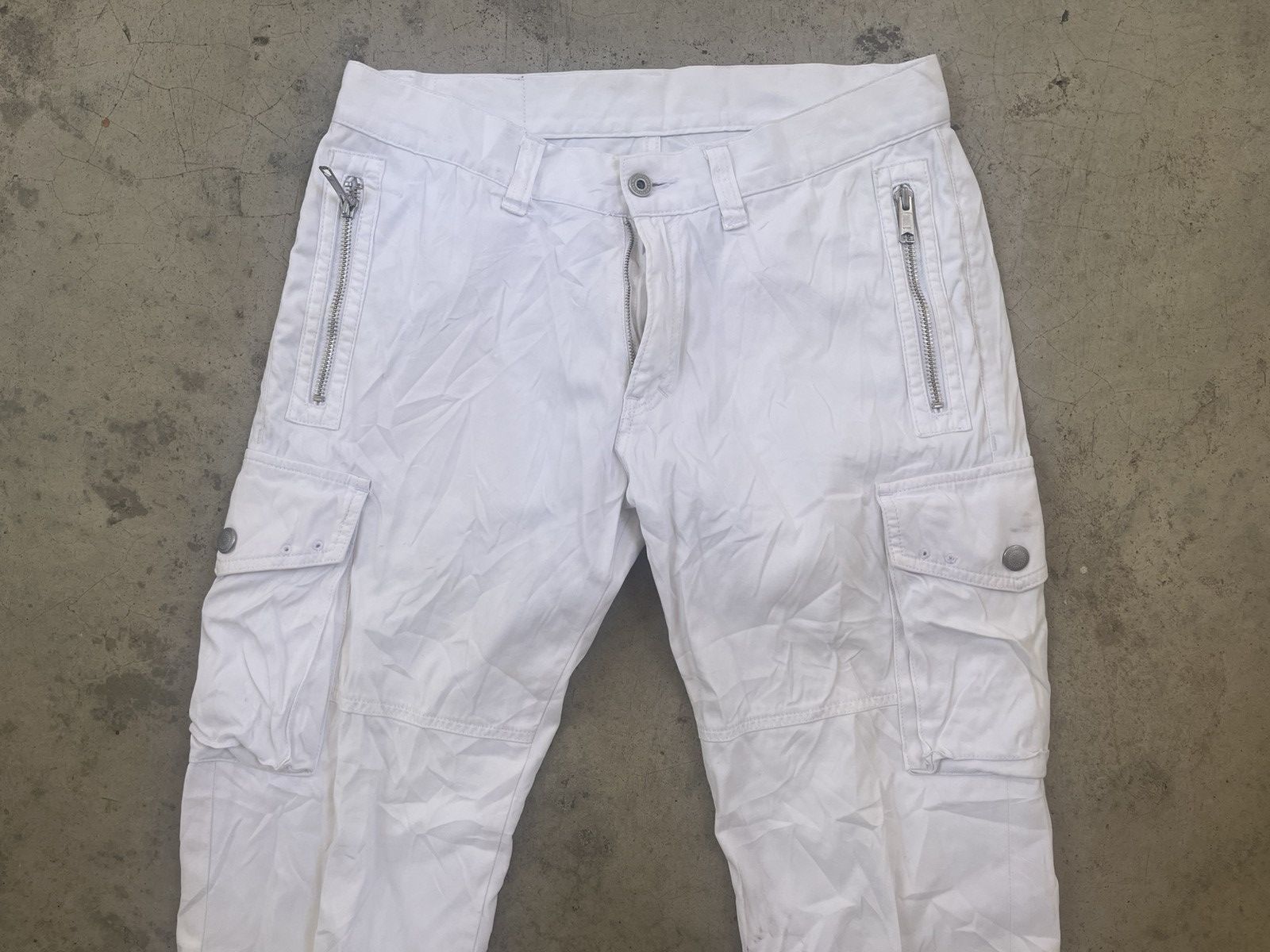 Hedi Slimane Men's Tenoras Culzture Uomo White Side Pocket Pants Size US 34 / EU 50 - 2 Thumbnail