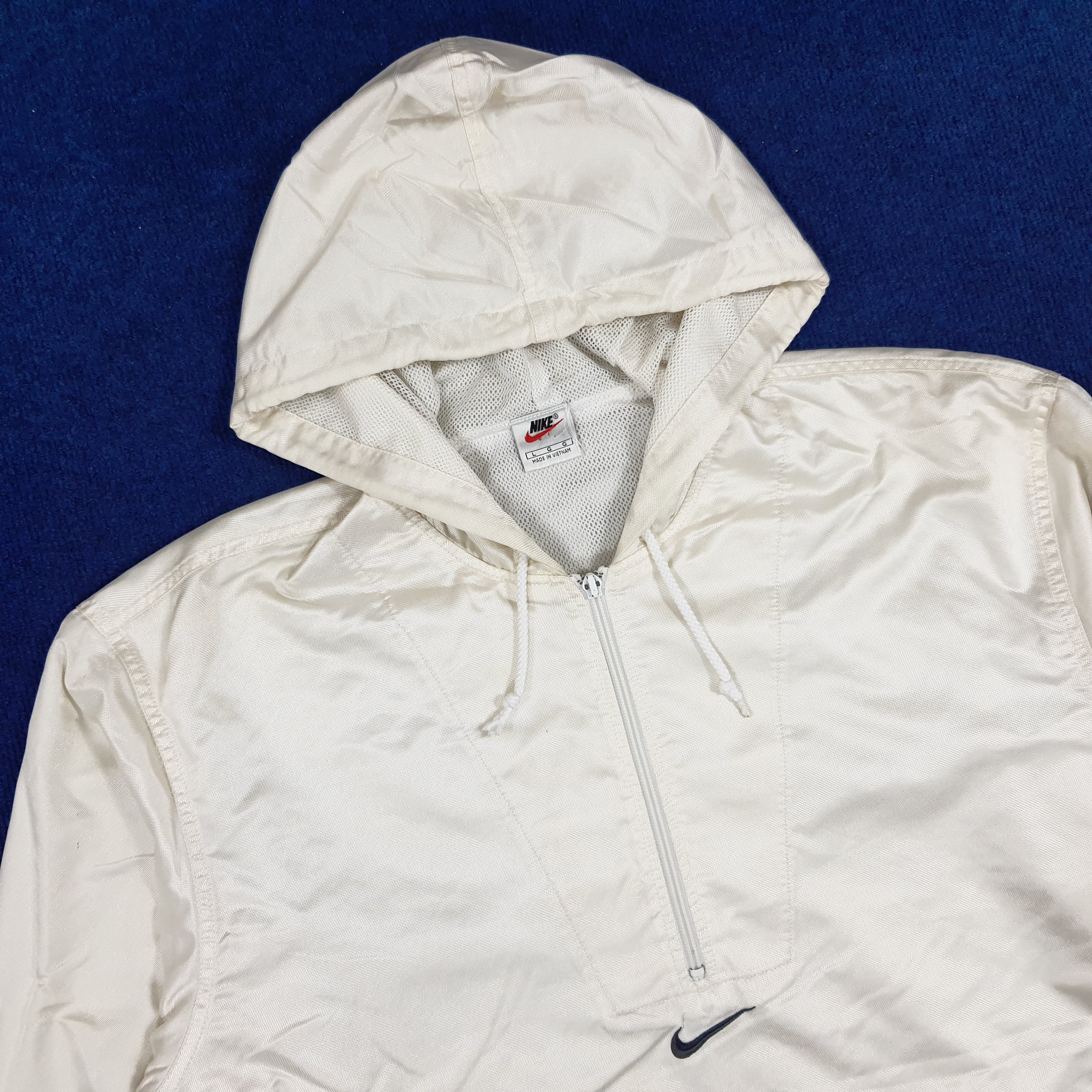 Nike × Vintage Vintage Nike Center Logo Embroidery Half Zipper Hoodie Size US XL / EU 56 / 4 - 2 Thumbnail
