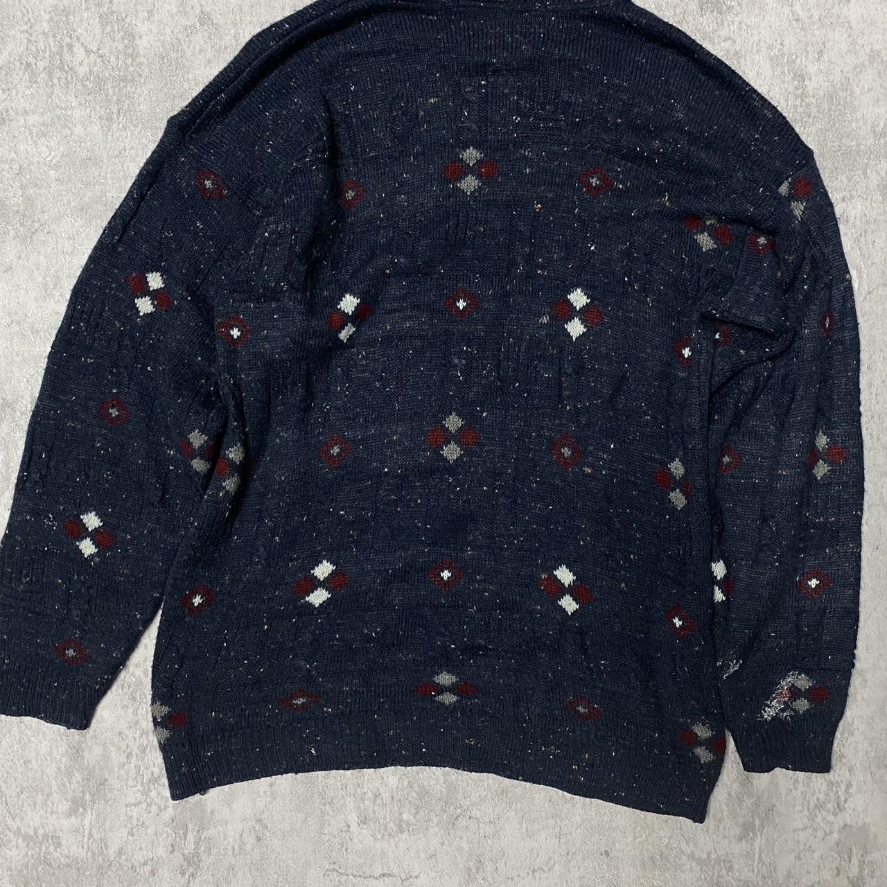 Other Navy and red 90s vintage knit sweater knit Size US L / EU 52-54 / 3 - 4 Thumbnail