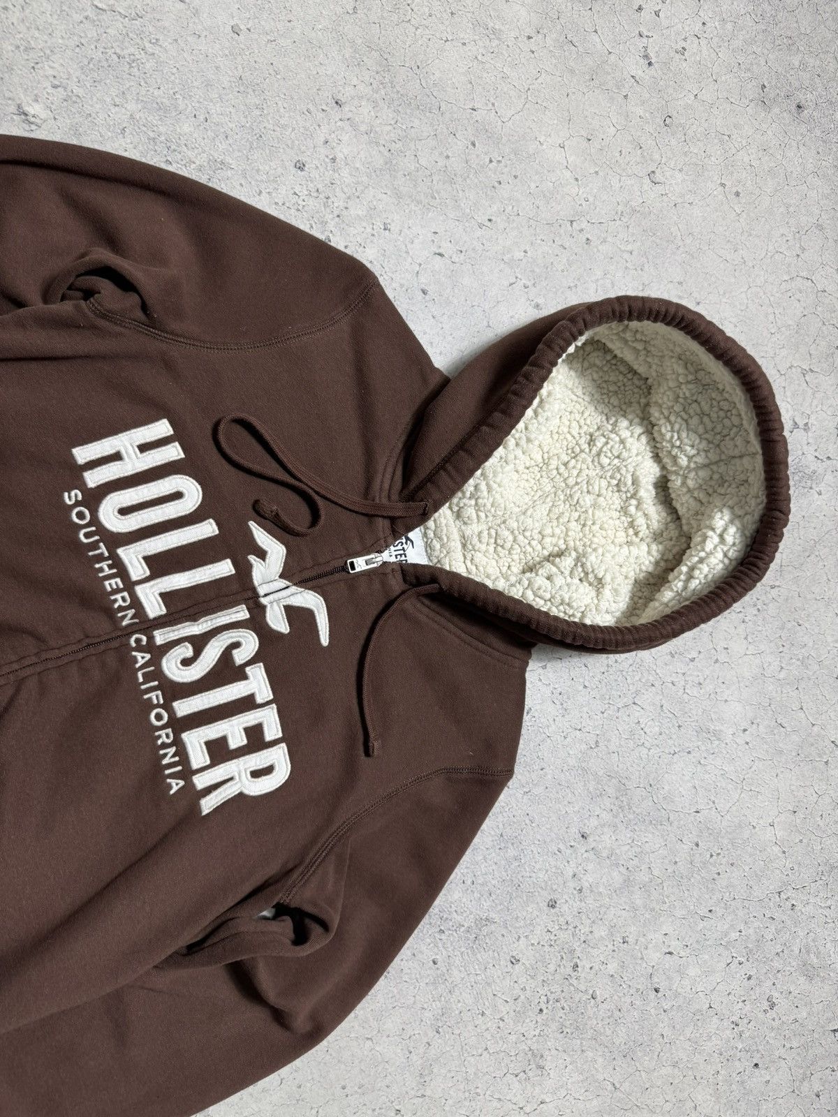 Hollister Hollister Fur Y2K Full Zip Hoodie Brown Big Logo Size S Size US S / EU 44-46 / 1 - 5 Thumbnail