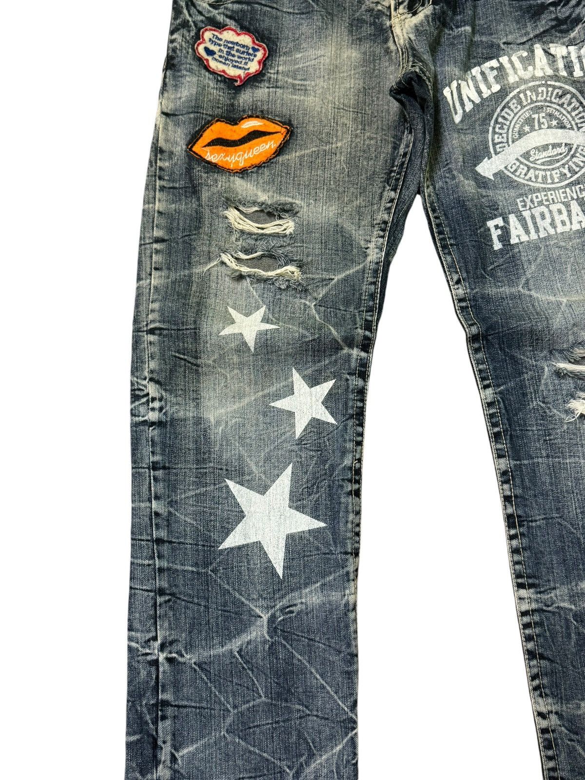 Japanese Brand Patches Printed Orignal Jeans Hysteric Glamour Style Denim Size US 32 / EU 48 - 7 Thumbnail