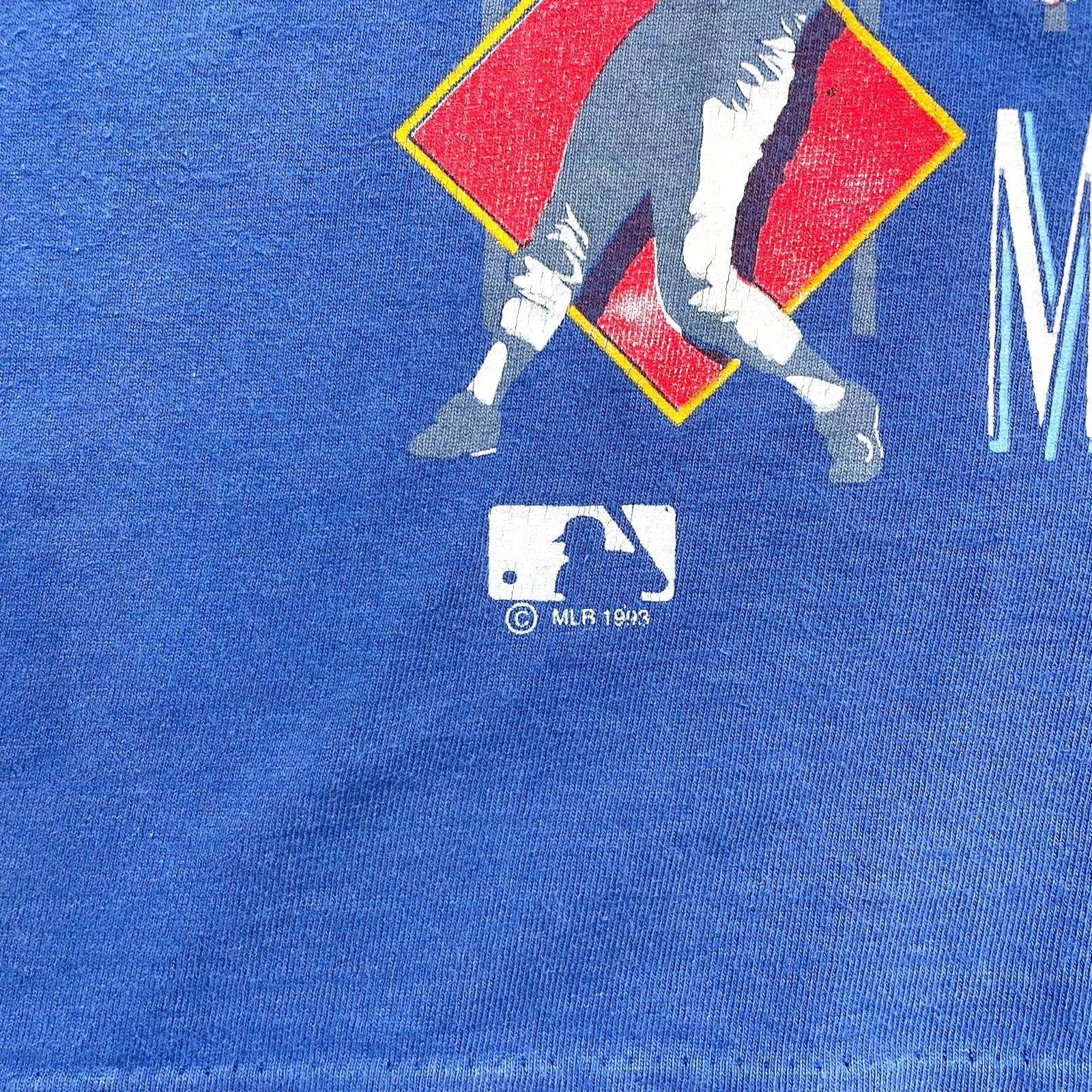 MLB VTG 90s LOS ANGELES DODGERS 1993 SALEM AOP T-SHIRT Sz L Size US L / EU 52-54 / 3 - 5 Thumbnail