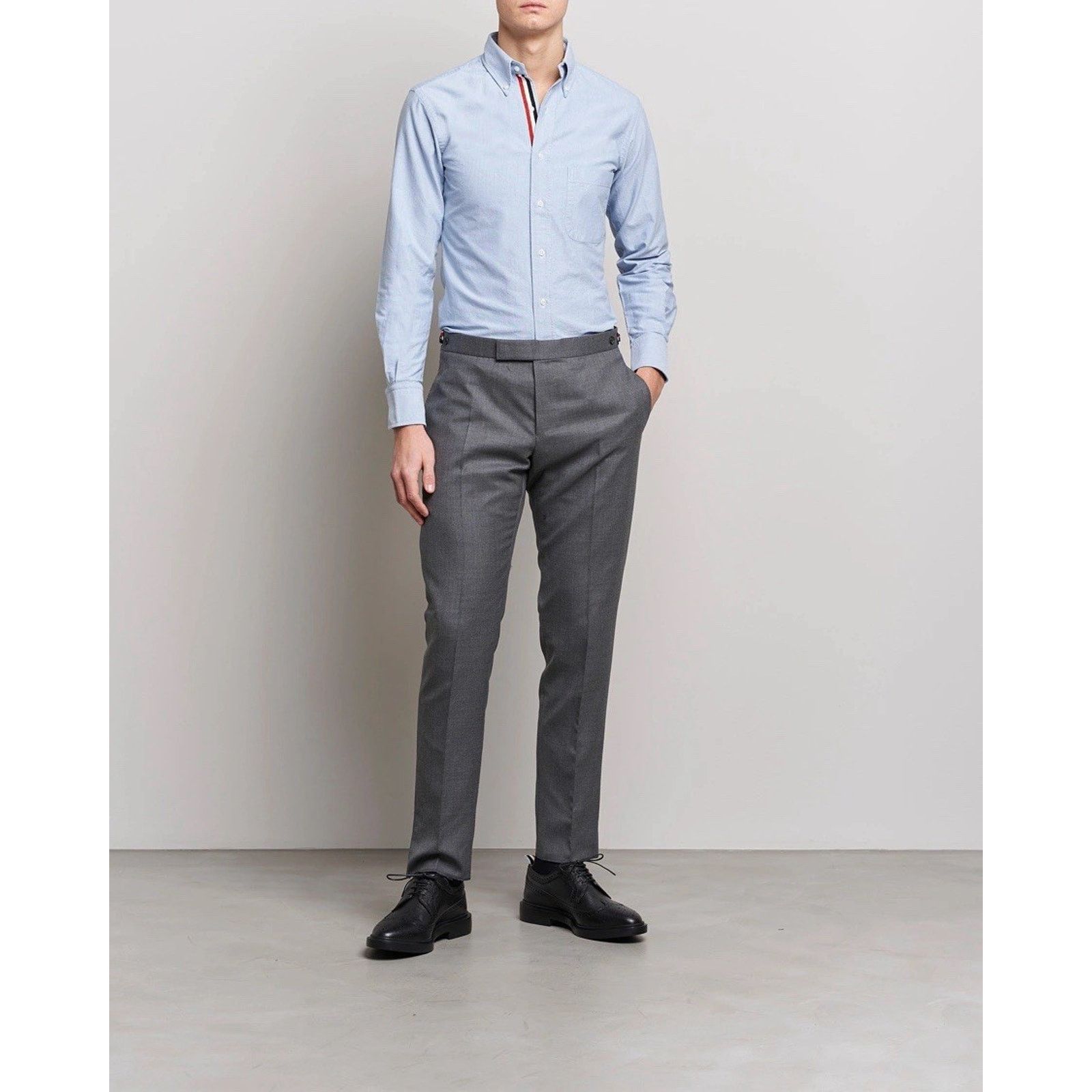 Thom Browne NWT Thom Browne $600 Grosgrain Button Placket Oxford Shirt Size US S / EU 44-46 / 1 - 2 Thumbnail