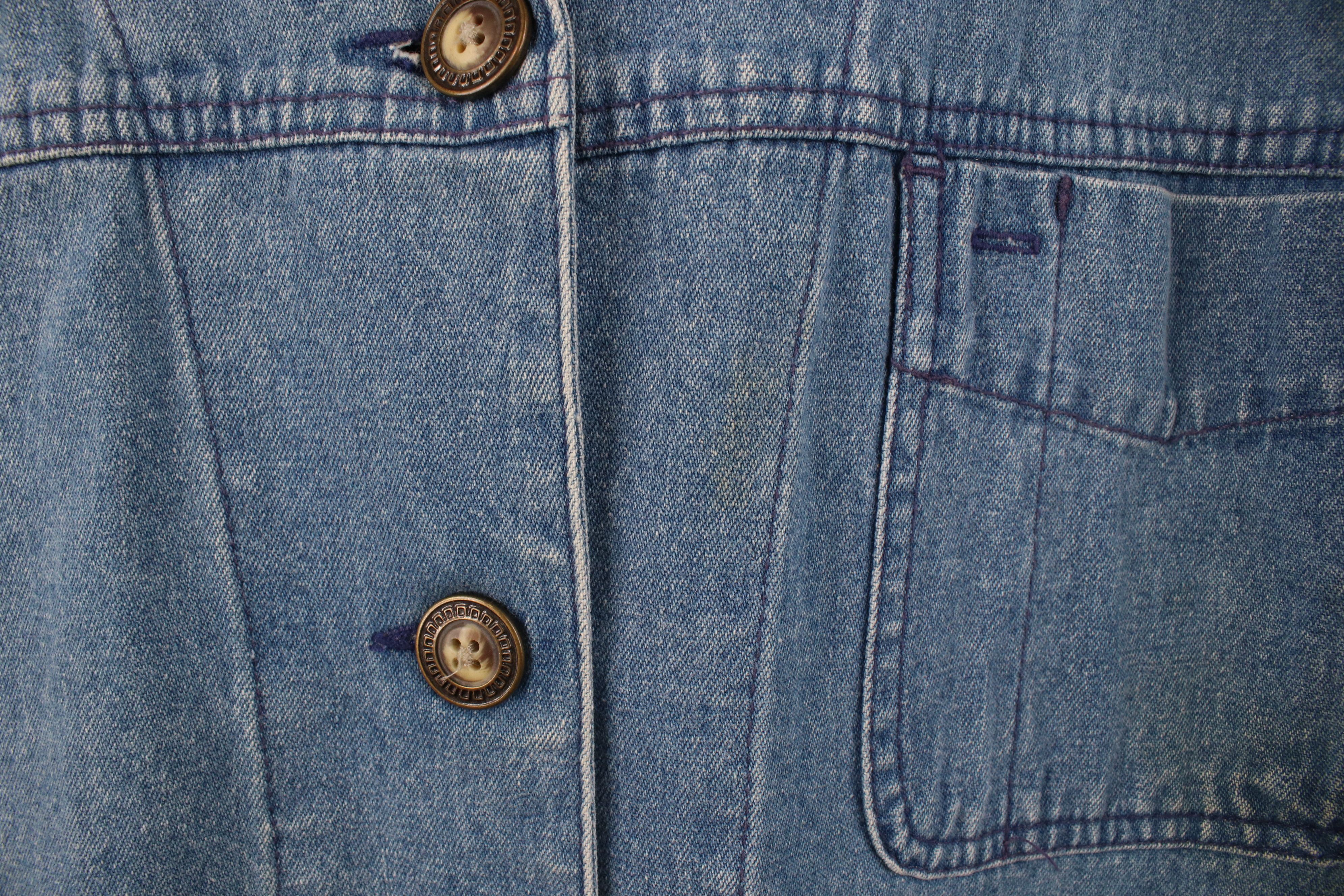 Vintage Vintage 90s Streetwear Distressed Denim Jean Chore Jacket Size M / US 6-8 / IT 42-44 - 8 Thumbnail