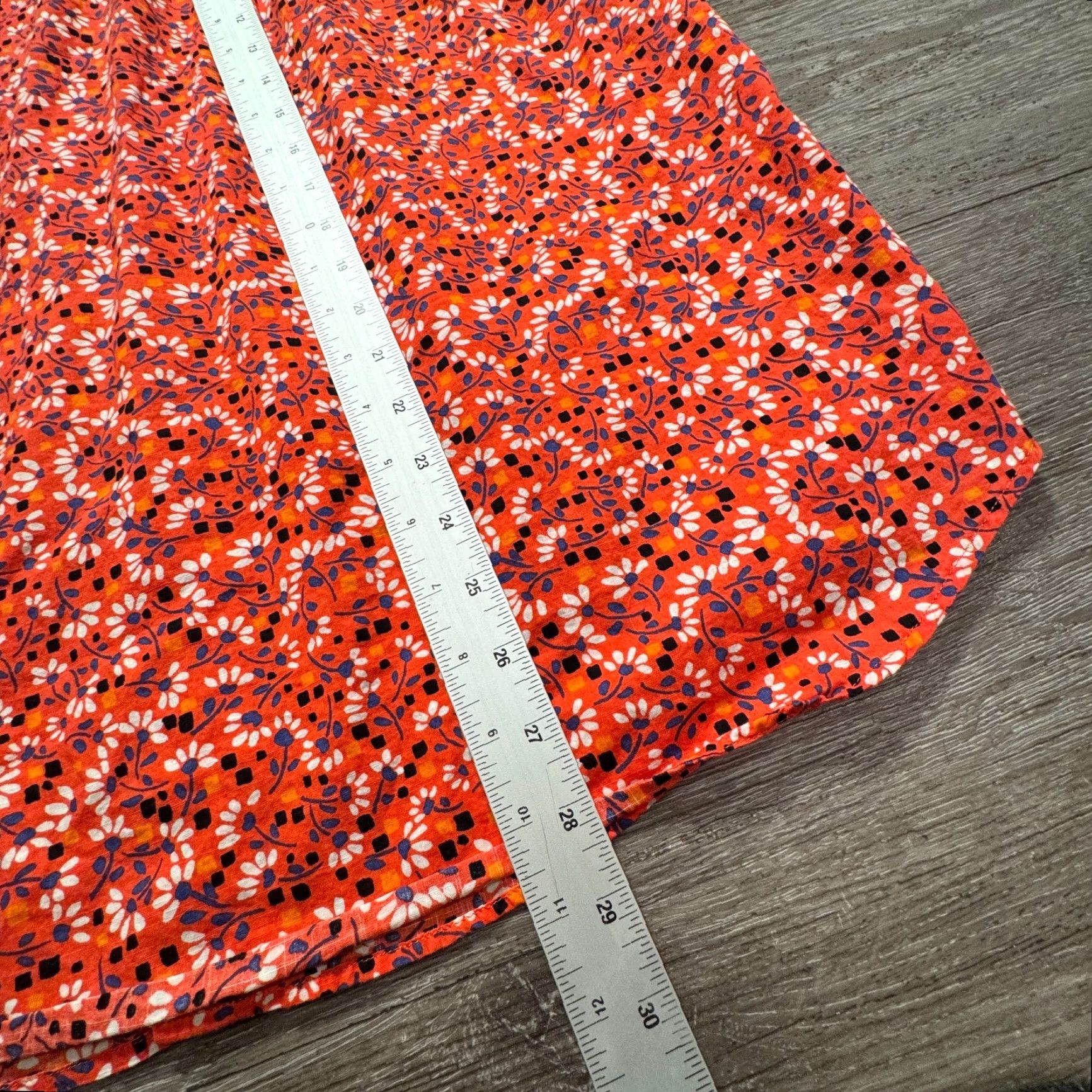 J.Crew J.CREW Shirt Mens M Red Floral Short Sleeve Button Up 100% Cotton Classic Size US M / EU 48-50 / 2 - 5 Thumbnail