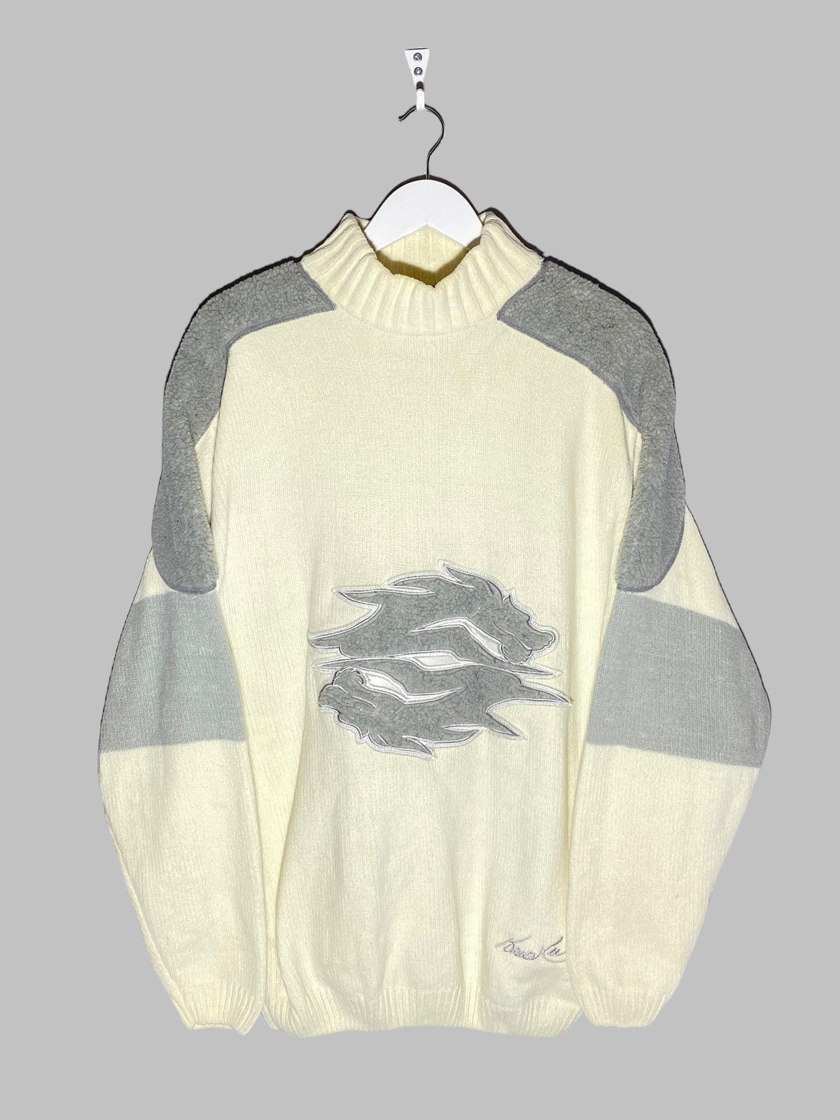 Japanese Brand 🔥 BRUCE LEE Y2K DRAGON KNIT SWEATER MARTIAL ARTS VIBES Size US M / EU 48-50 / 2 - 1 Thumbnail