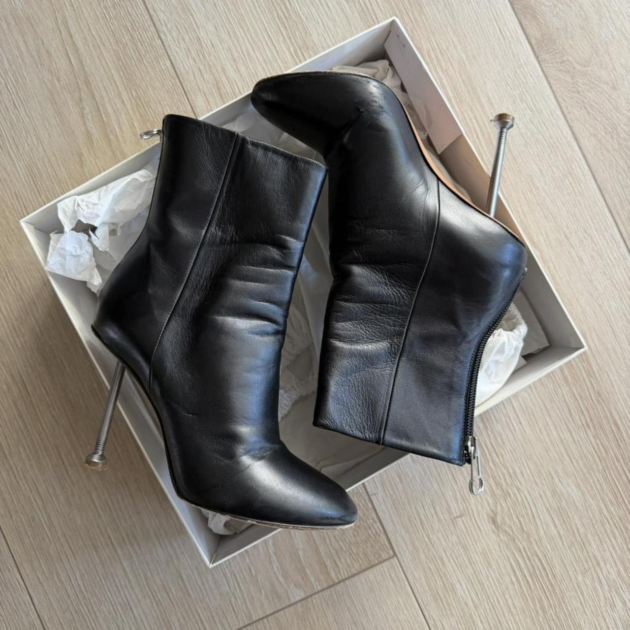 Maison Margiela Maison Martin Margiela Nail Heel Boots Black Silver 2008AW Size US 6 / IT 36 - 2 Thumbnail