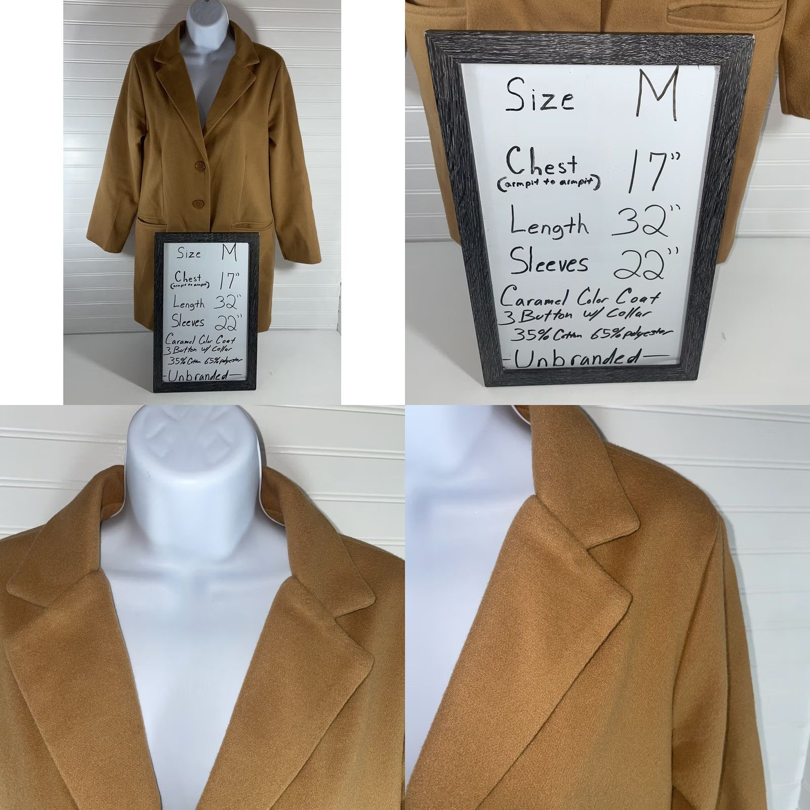Vintage Women's Medium Caramel Knit Overcoat - Vintage Condition Size M / US 6-8 / IT 42-44 - 10 Thumbnail