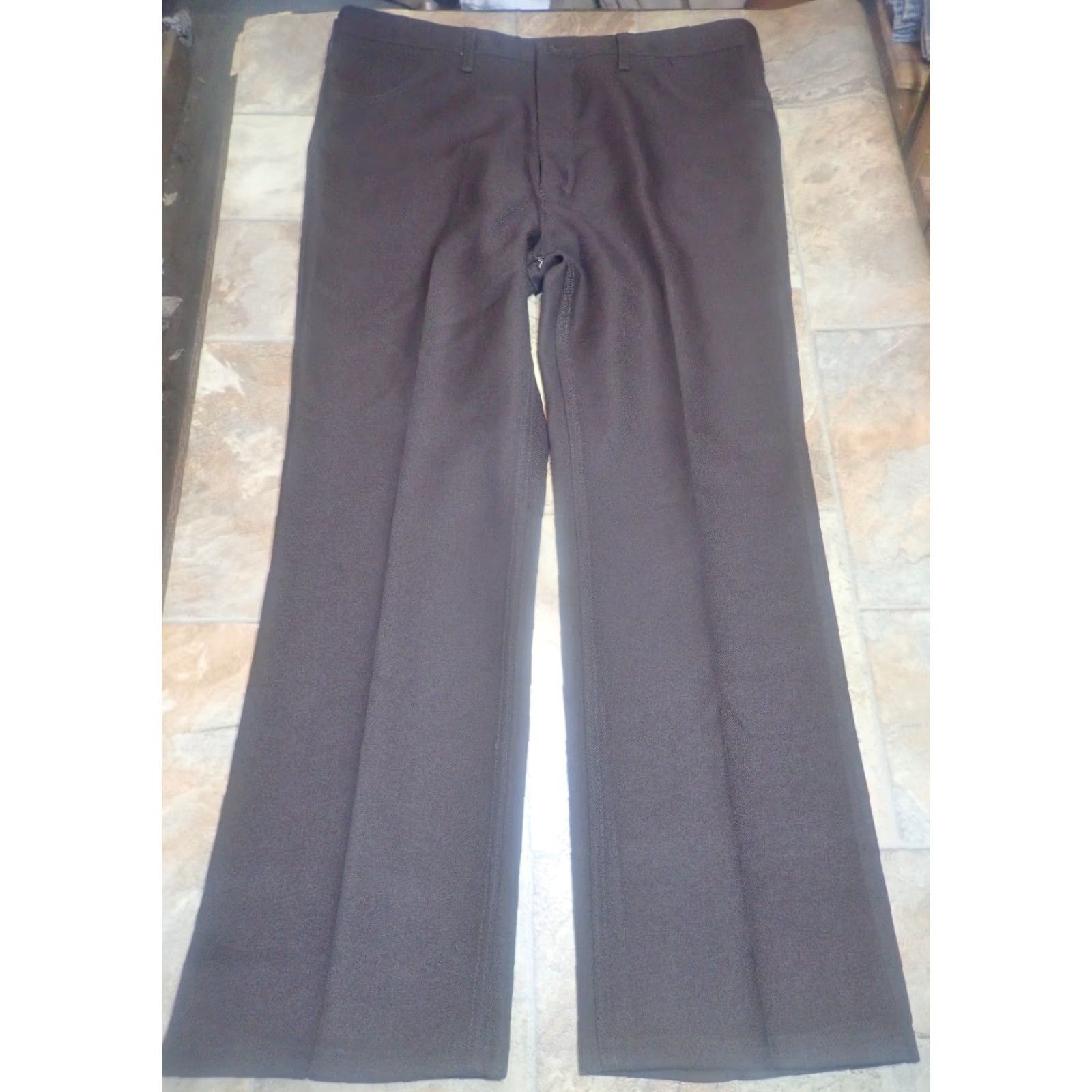 Wrangler VINTAGE Wrangler Pants Mens 40x30 Brown Wrancher Polyester Western USA Made 82BN Size US 40 / EU 56 - 2 Thumbnail