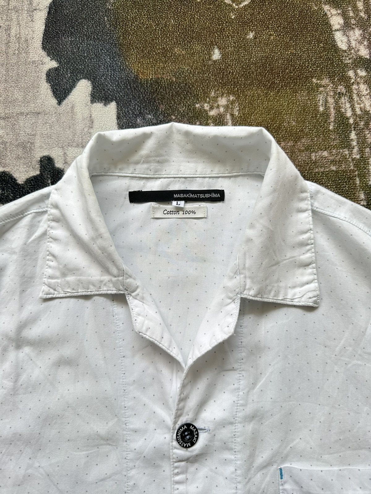Masaki Matsushima 2000s Masaki Matsushima open collar shirt Size US L / EU 52-54 / 3 - 6 Thumbnail