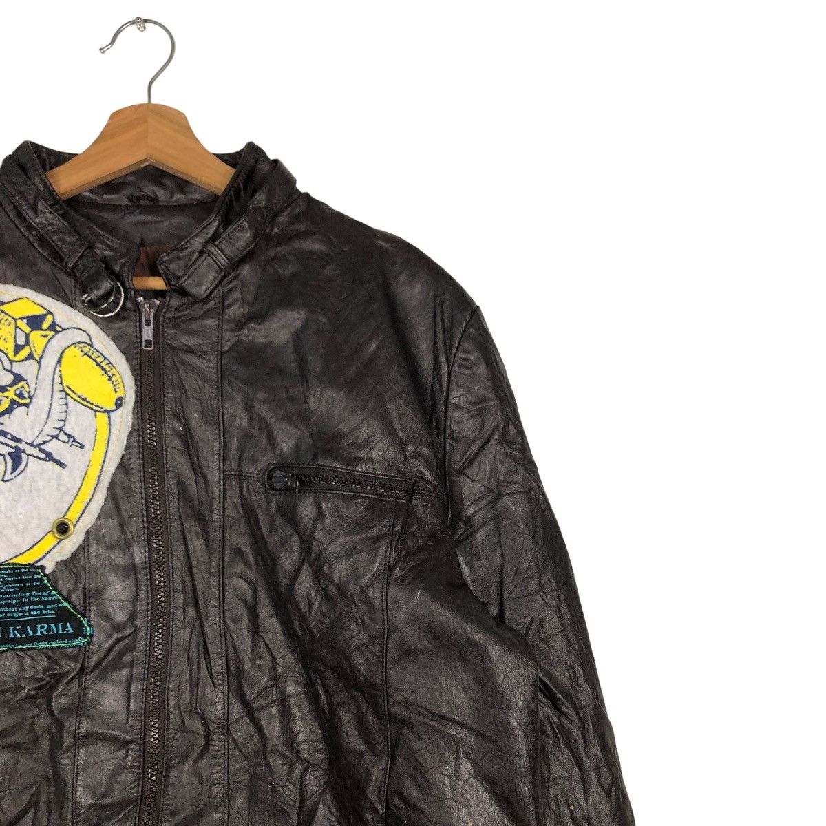 Japanese Brand 🔥RIOT RIOT VINTAGE BOMBER JACKET SOFT LEATHER ISSEY MIYAKE Size US M / EU 48-50 / 2 - 7 Thumbnail