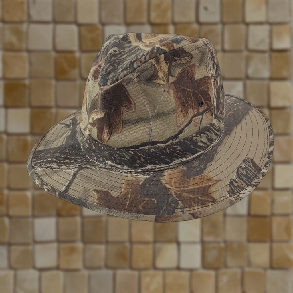 Vintage VINTAGE Mossy Oak Camouflage Hunting Safari Hat Men Adult Medium Outdoor Sun UV Protection Cotton Canvas 90s 00s Y2K Size ONE SIZE - 1 Thumbnail