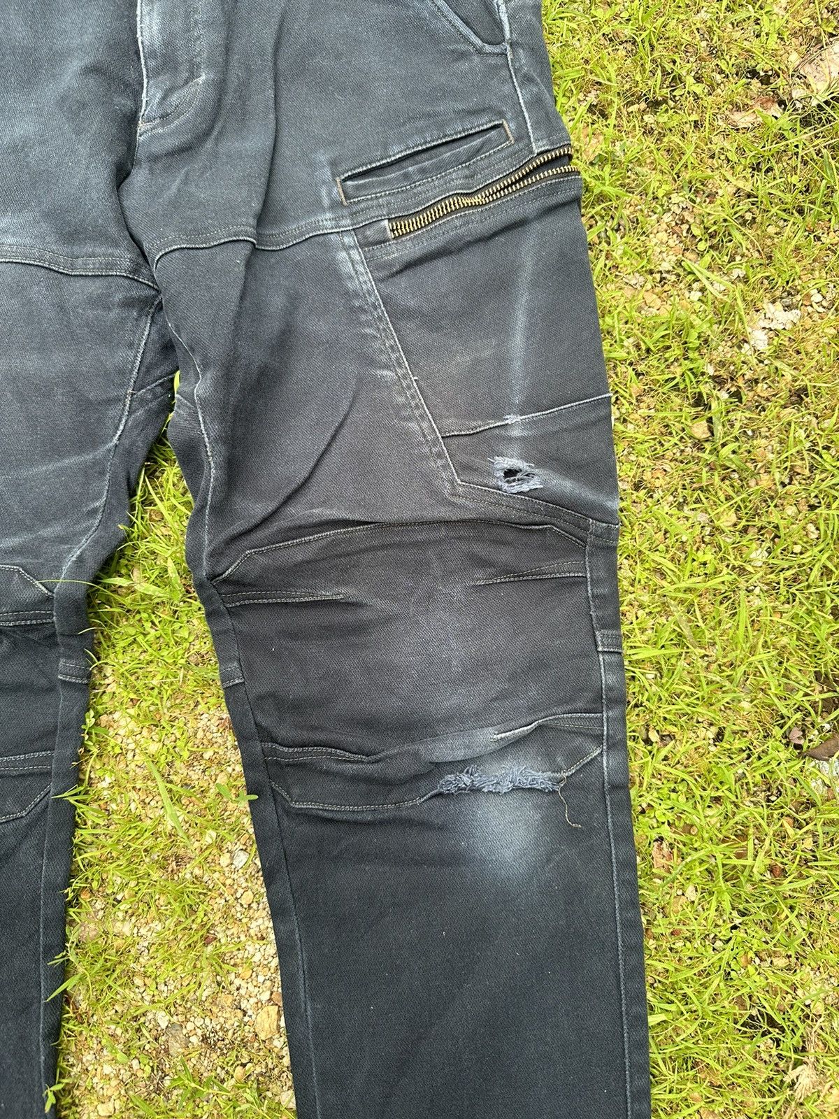 Beauty Beast VINTAGE DOUBLE KNEE TORAICHI JAPAN FADED BIKERS PANTS Size US 32 / EU 48 - 6 Thumbnail