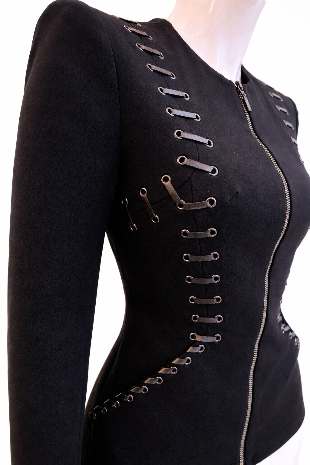 plein sud Plein Sud Corset Lace up Jacket – Archive Bondage Sculptural Size M / US 6-8 / IT 42-44 - 7 Thumbnail