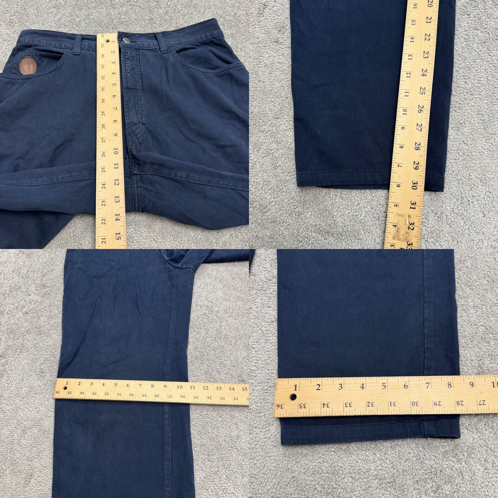 Trussardi Trussardi Jeans Cotton Chino Pants Mens 38x31 Navy Blue Straight Leg Flat Front Size US 38 / EU 54 - 10 Thumbnail