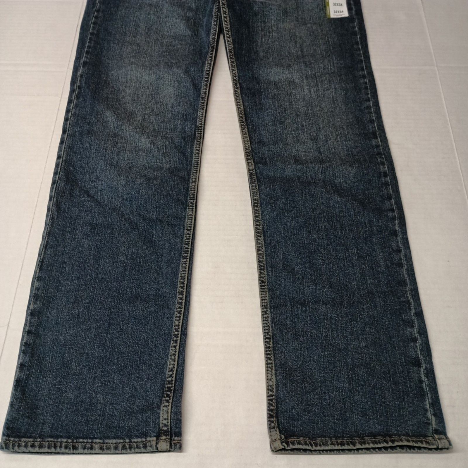 Levi's Signature By Levi Straight Jeans Mens 32x34 Blue Cotton Flex Size US 32 / EU 48 - 3 Thumbnail