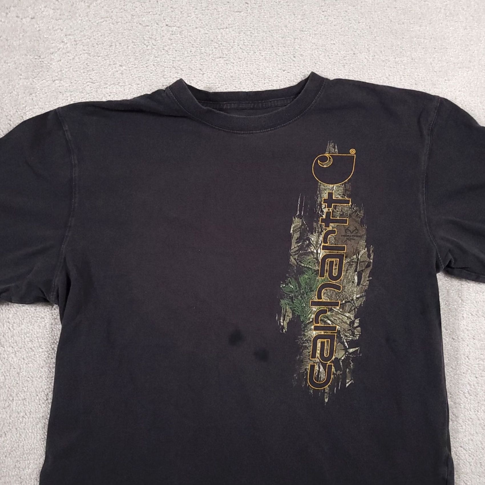 Carhartt VINTAGE Carhartt T-Shirt Mens Medium Black Spill Out Logo Rugged Outdoor Grunge Tee Size US M / EU 48-50 / 2 - 3 Thumbnail