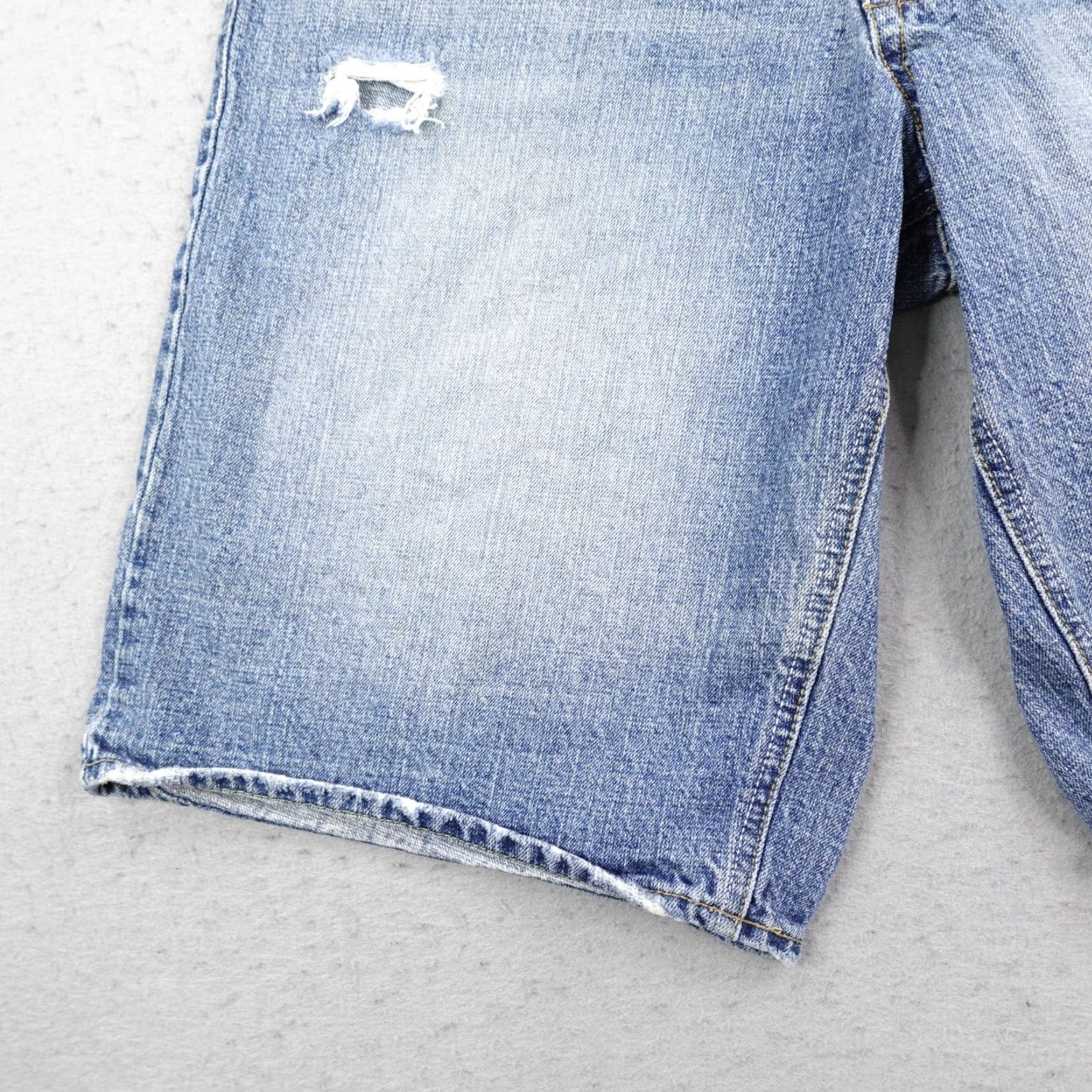 Ecko Unltd. VINTAGE Ecko Unltd Shorts Mens 34 Blue Denim Distressed Baggy Jorts 90s Hip Hop Casual Size US 34 / EU 50 - 5 Thumbnail