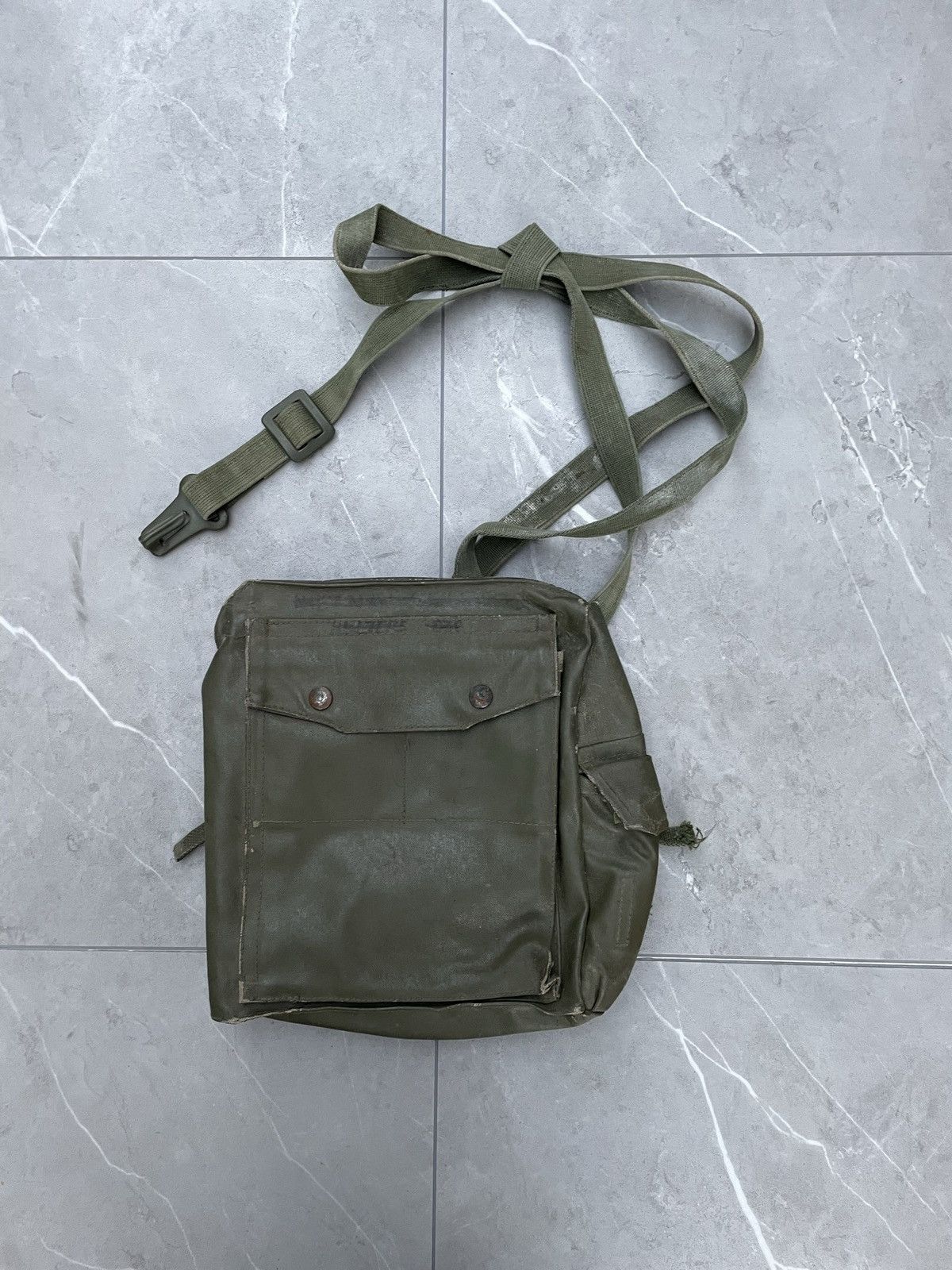 image of 1970S Vintage Military Crossbody Bag in Army, Men's