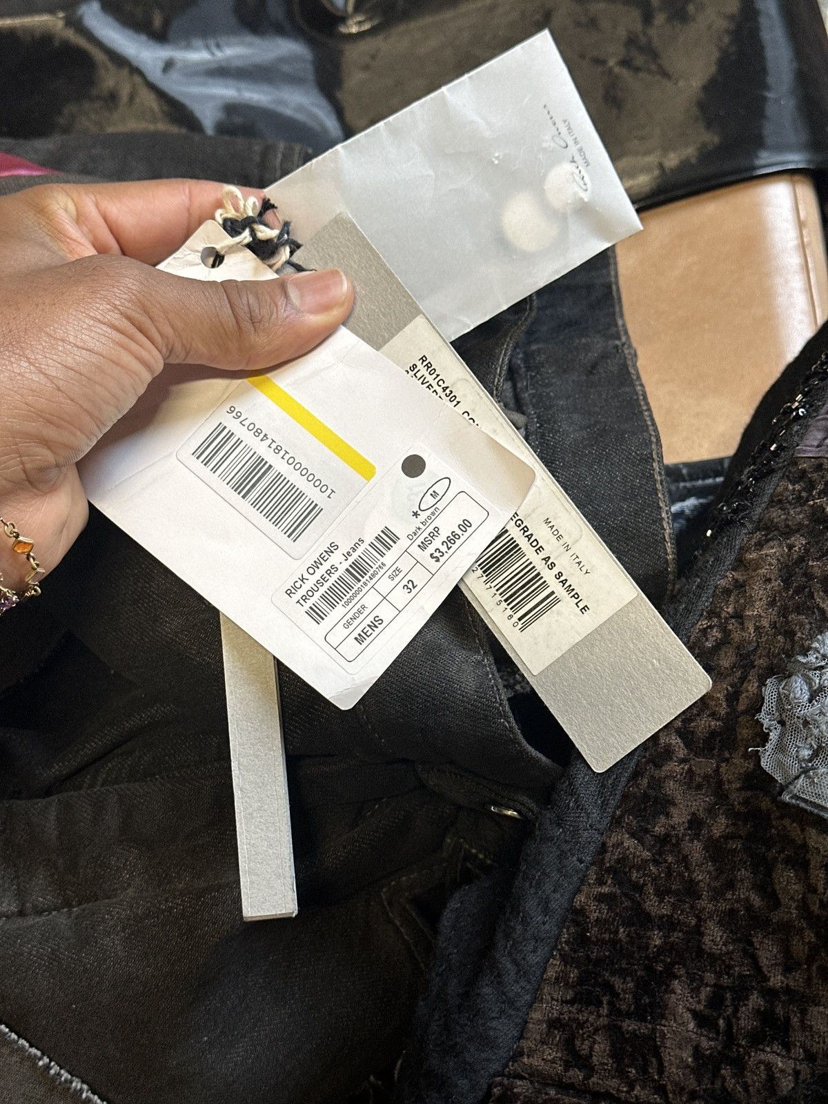 Rick Owens $3,300 SS23 Sample paneled flare denim Size US 32 / EU 48 - 7 Thumbnail