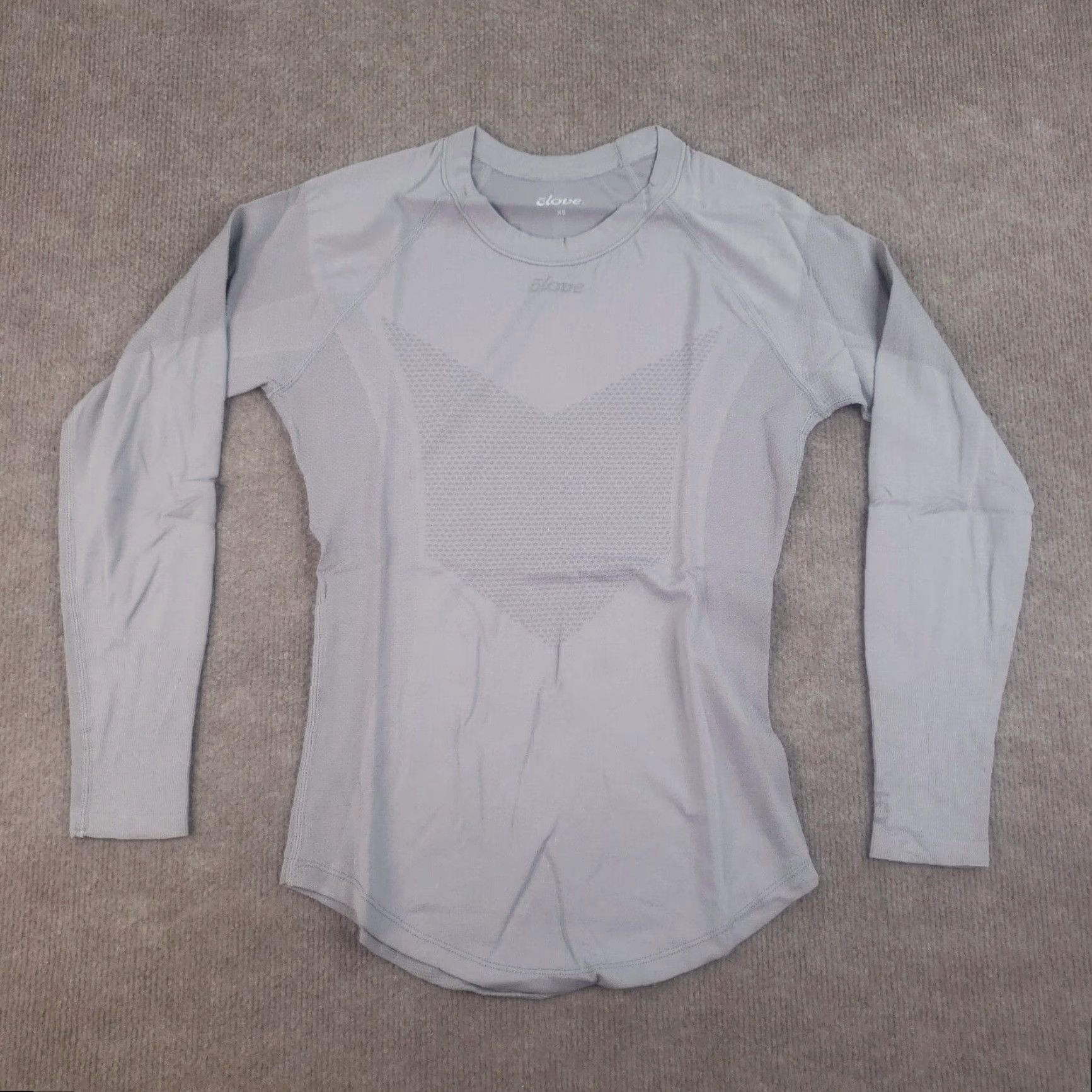 Vintage Clove Shirt Womens XS Gray Crewneck Long Sleeve Stretch Fitted Underscrub Size XS / US 0-2 / IT 36-38 - 2 Thumbnail