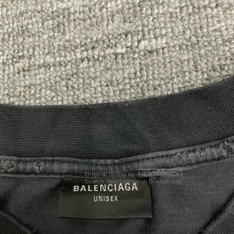 Balenciaga Balenciaga Black water-washed distressed 3B dissolved logo Size US XL / EU 56 / 4 - 6 Thumbnail