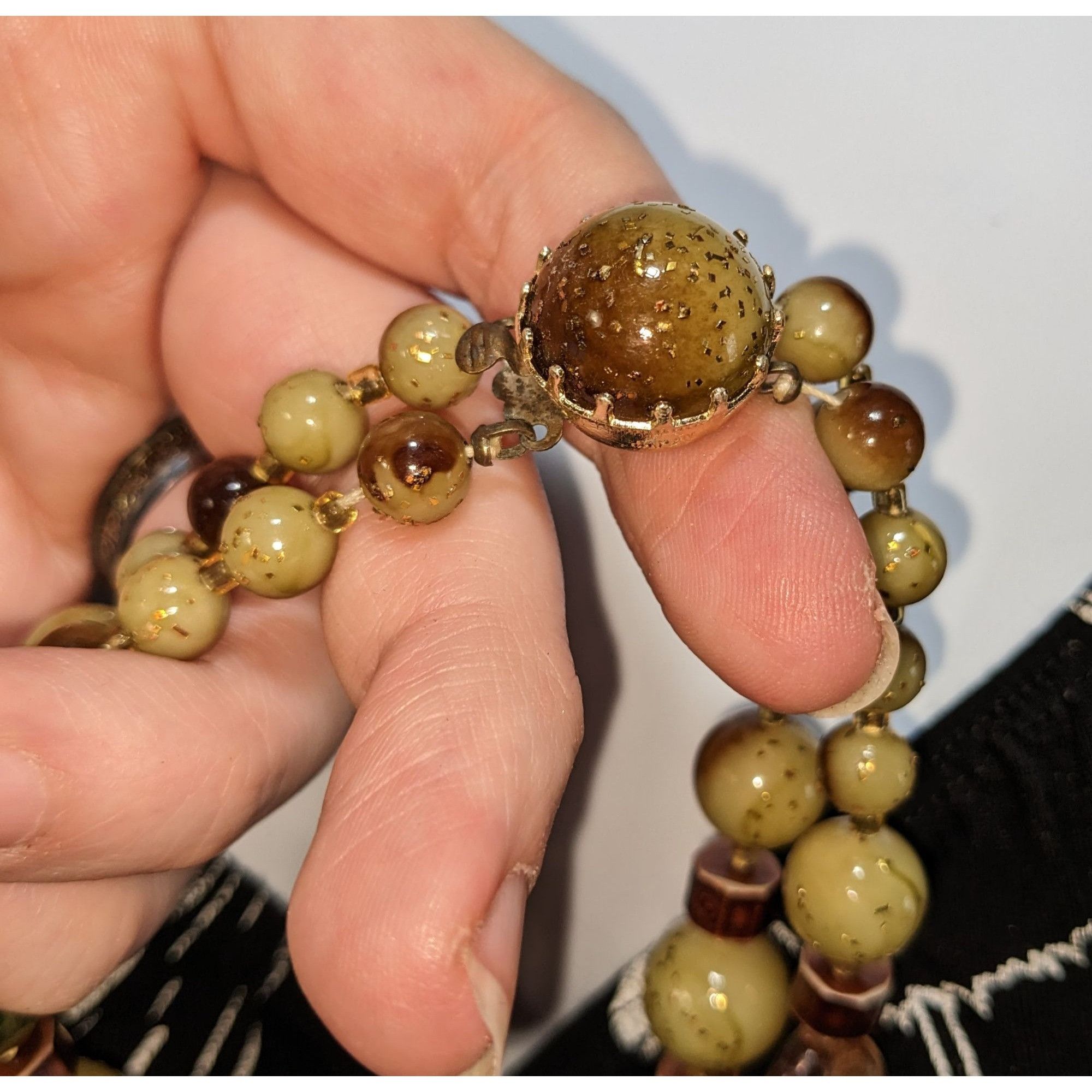 Other Vintage Bohemian Beaded Necklace Earth Tones Made In Japan Size ONE SIZE - 3 Thumbnail