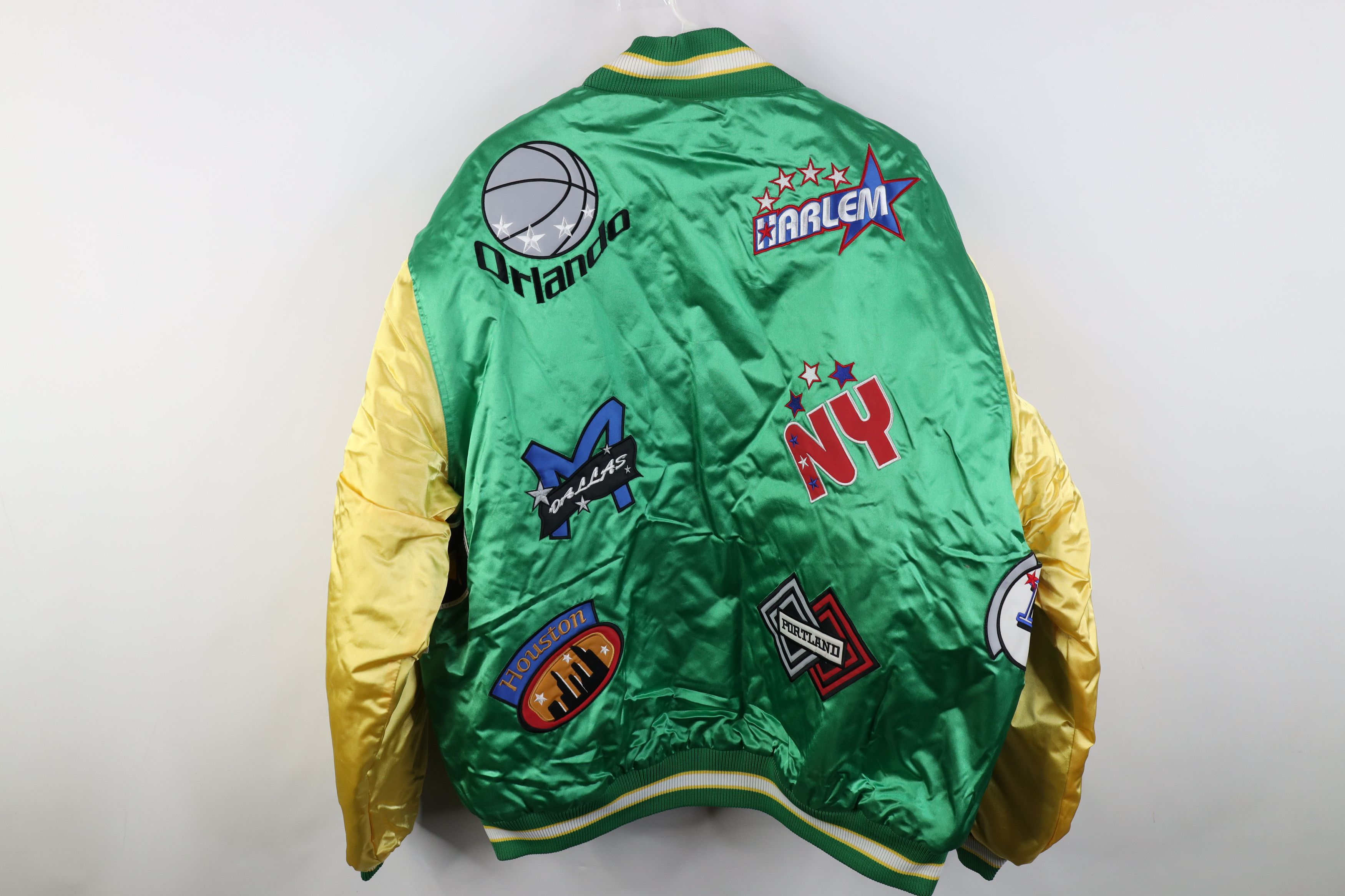 Vintage Deadstock Vintage 90s Y2K Basketball Satin Bomber Jacket Size US XXL / EU 58 / 5 - 12 Thumbnail