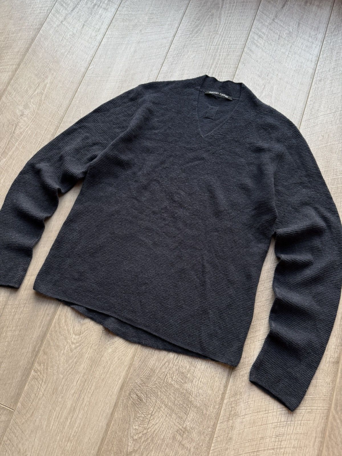 hannes roether Hannes Roether Wool Knitted Sweater Blue V Neck Size US M / EU 48-50 / 2 - 2 Thumbnail