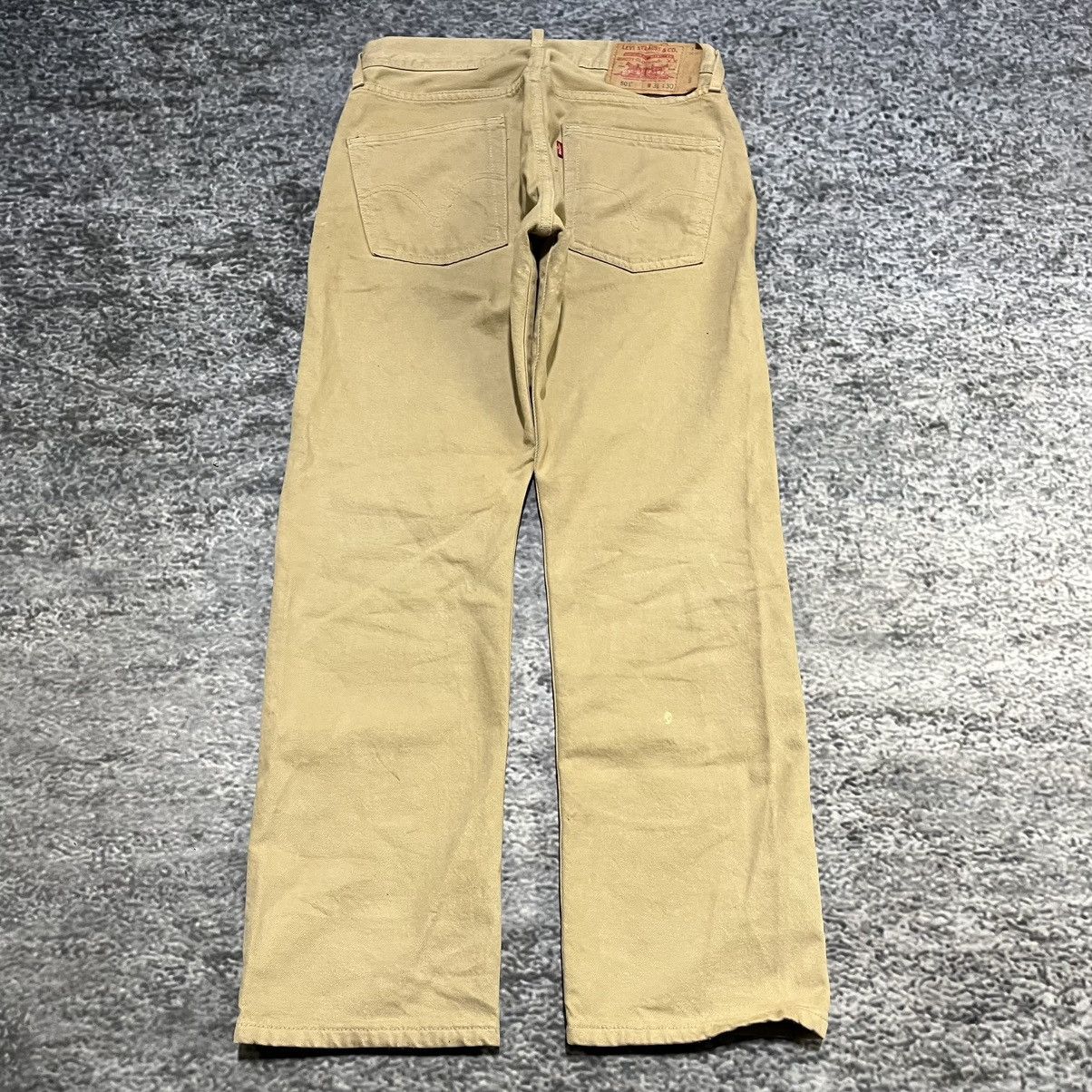 Levi's Vintage Levi's 501 Tan Button Fly 2000s Straight Fit Jeans Size US 31 - 1 Thumbnail