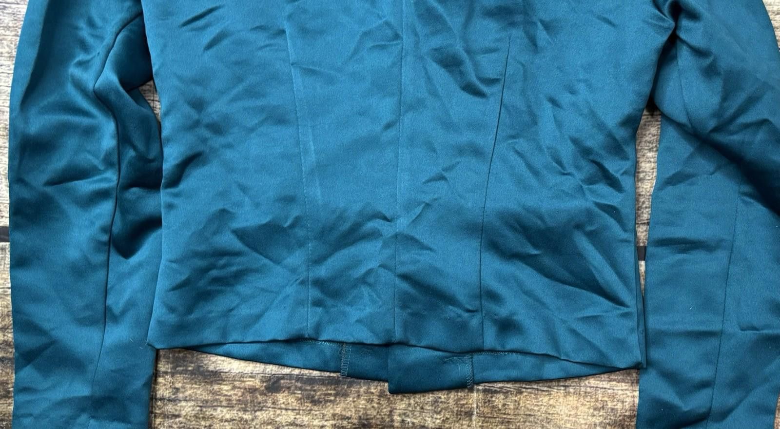 Le Grande Bleu (L.G.B.) VTG ISB Suit Set Womens Size 8 Jacket Skirt Satin Blue 80s Size M / US 6-8 / IT 42-44 - 9 Thumbnail