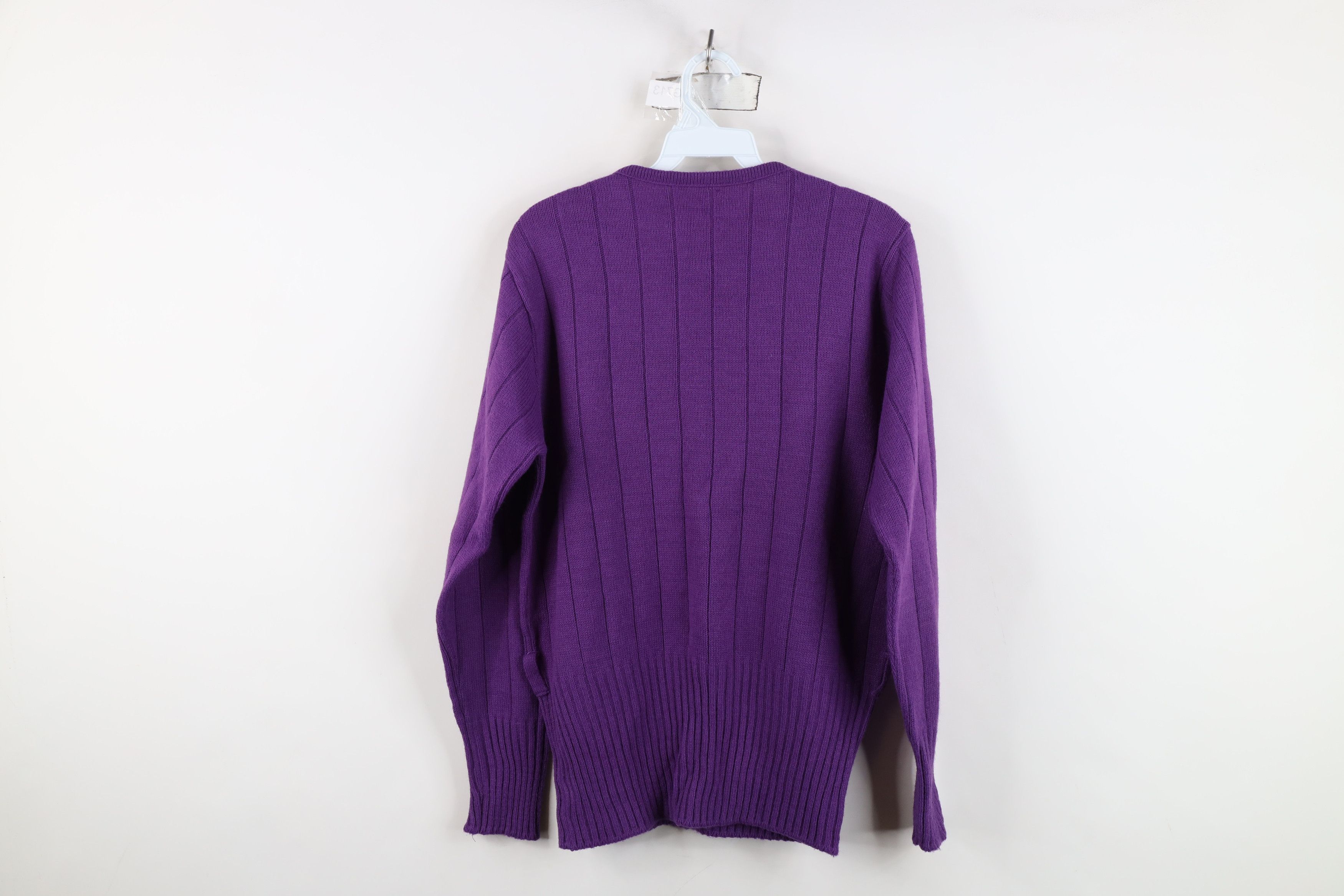 Vintage Vintage 80s 90s Streetwear Ribbed Knit Crewneck Sweater USA Size M / US 6-8 / IT 42-44 - 10 Thumbnail